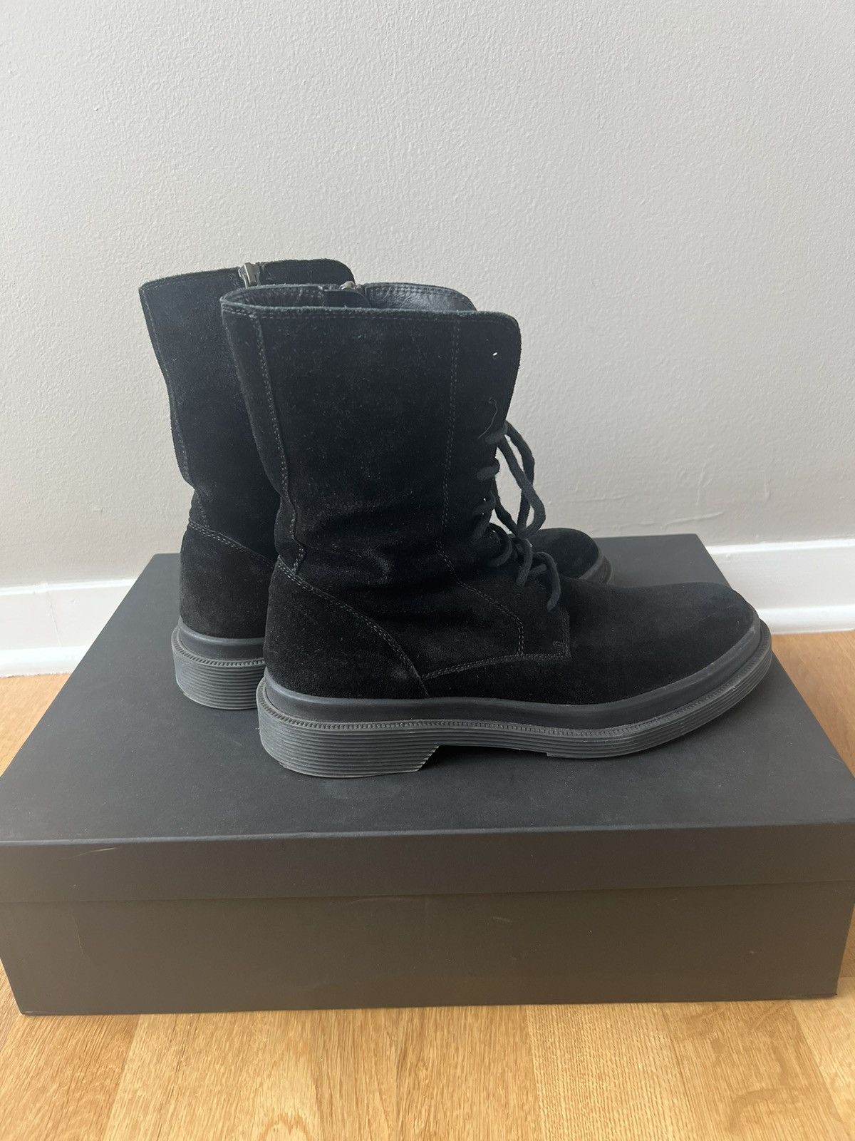 Ann Demeulemeester SS15 Suede Combat Boots Size US 7 / EU 40 - 5 Thumbnail