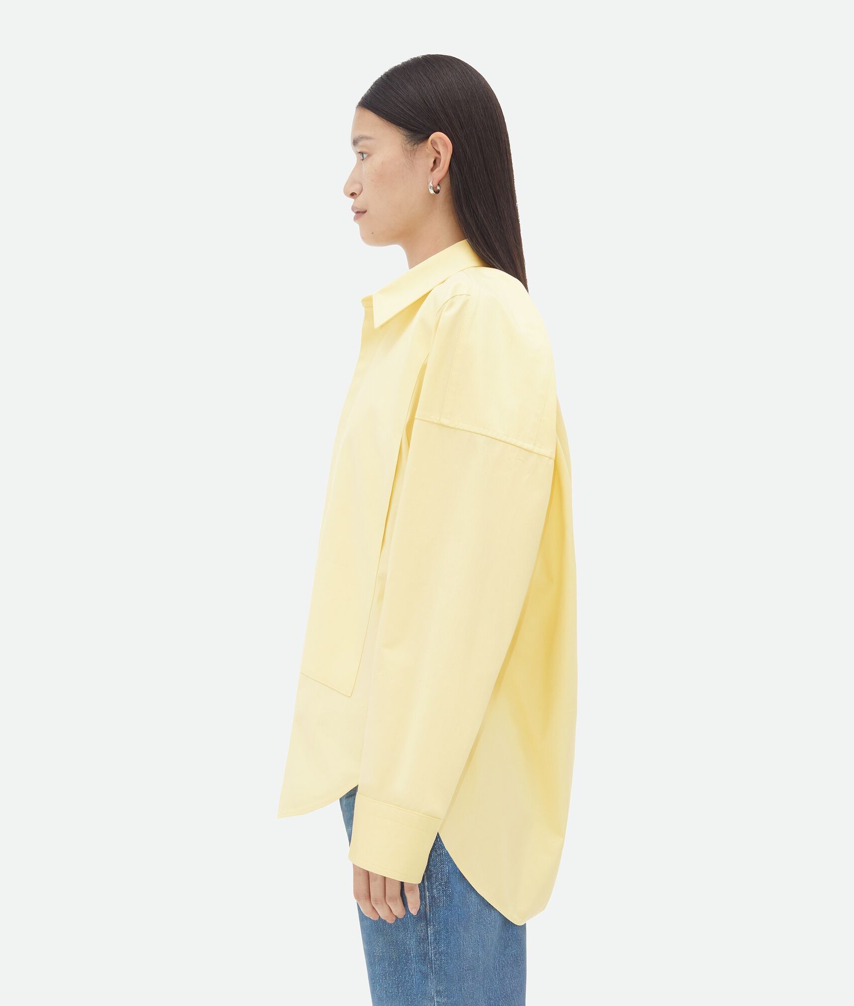 Bottega Veneta o1n1vont0625 Cotton Shirt in Barley Size XS / US 0-2 / IT 36-38 - 2 Thumbnail