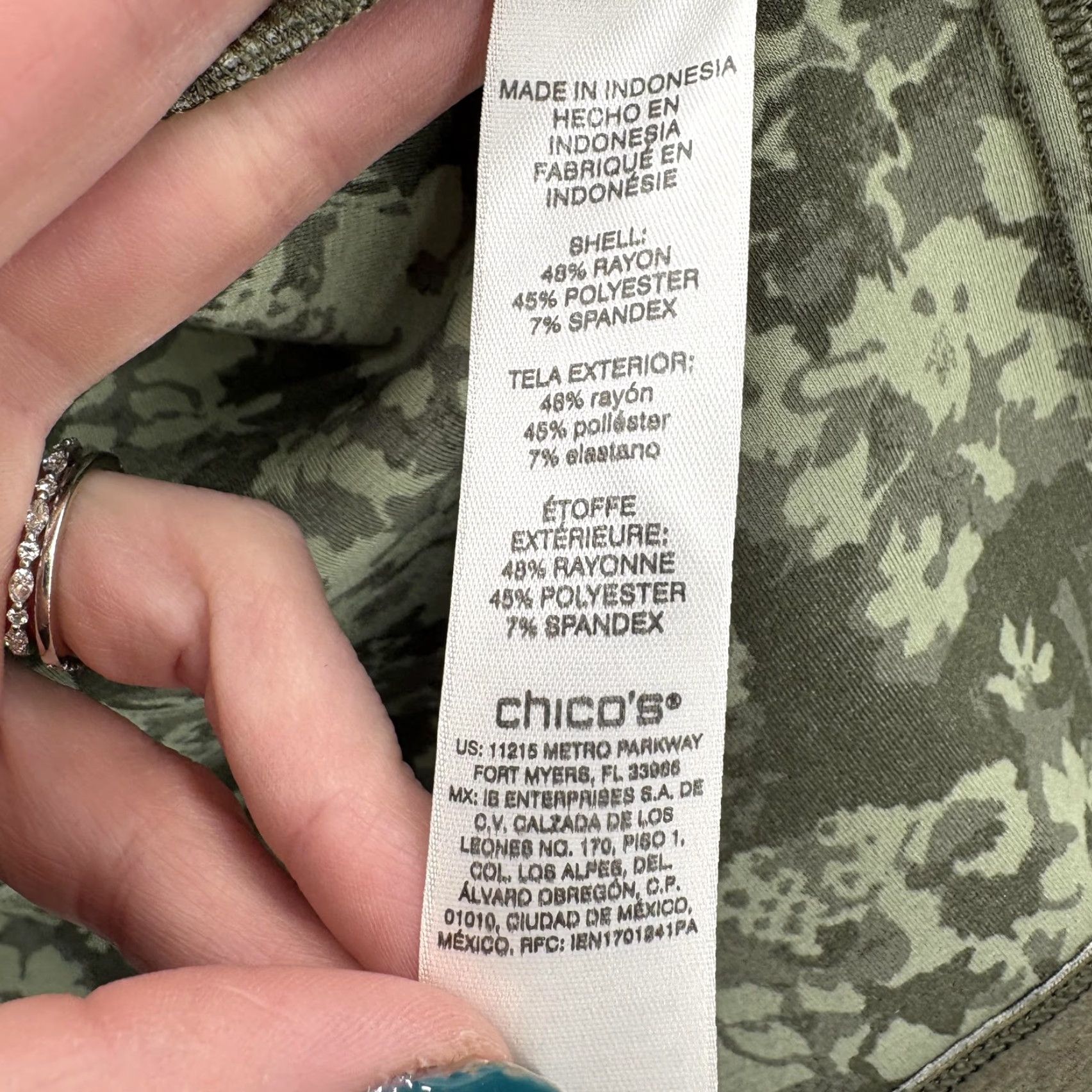 Vintage Chico's Jacket Womens 12 Green Reversible Collarless Knit Button Front NWT Ponte Bag? Size XL / US 12-14 / IT 48-50 - 6 Thumbnail