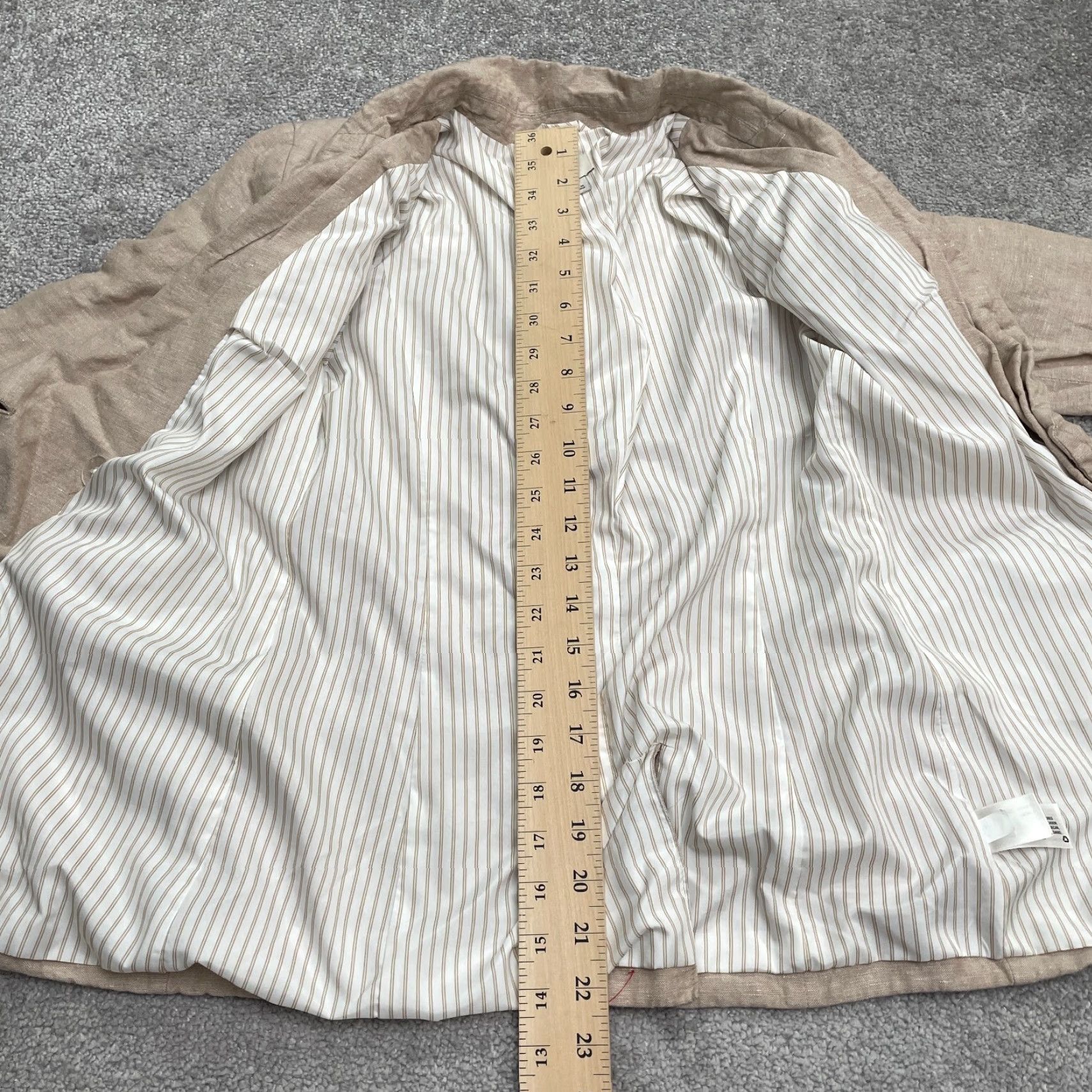 Vintage A New Day Blazer Shirt?️ Linen Blend Beige Double Breasted Women Regular XS? Size XS / US 0-2 / IT 36-38 - 6 Thumbnail