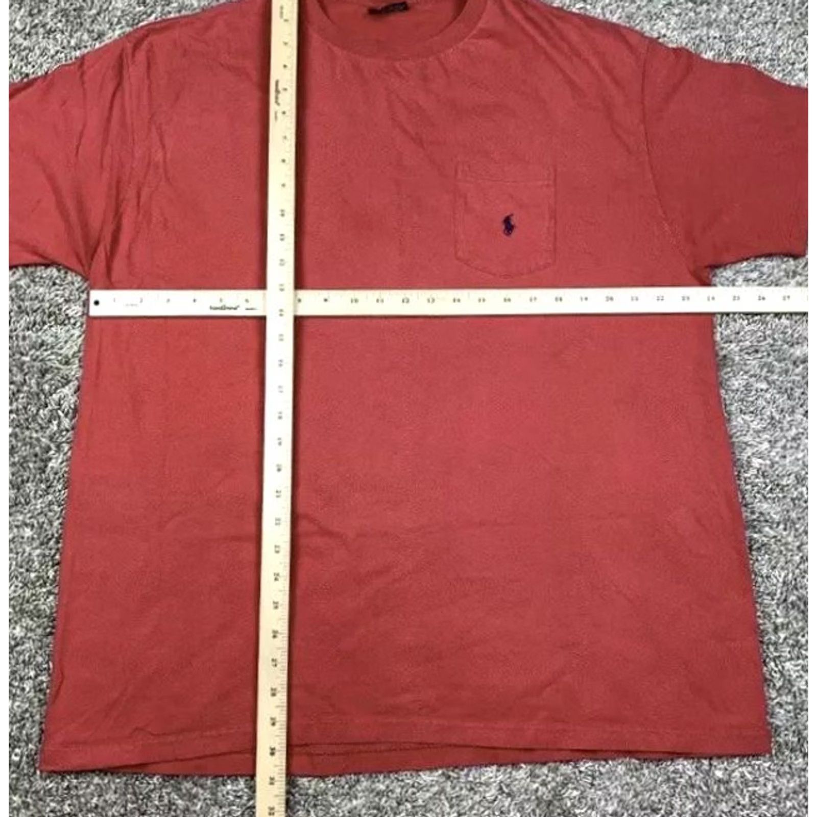 Polo Ralph Lauren VINTAGE Polo Ralph Lauren T-Shirt XL Red USA 90s Selvedge Pocket Mens Size US XL / EU 56 / 4 - 6 Thumbnail