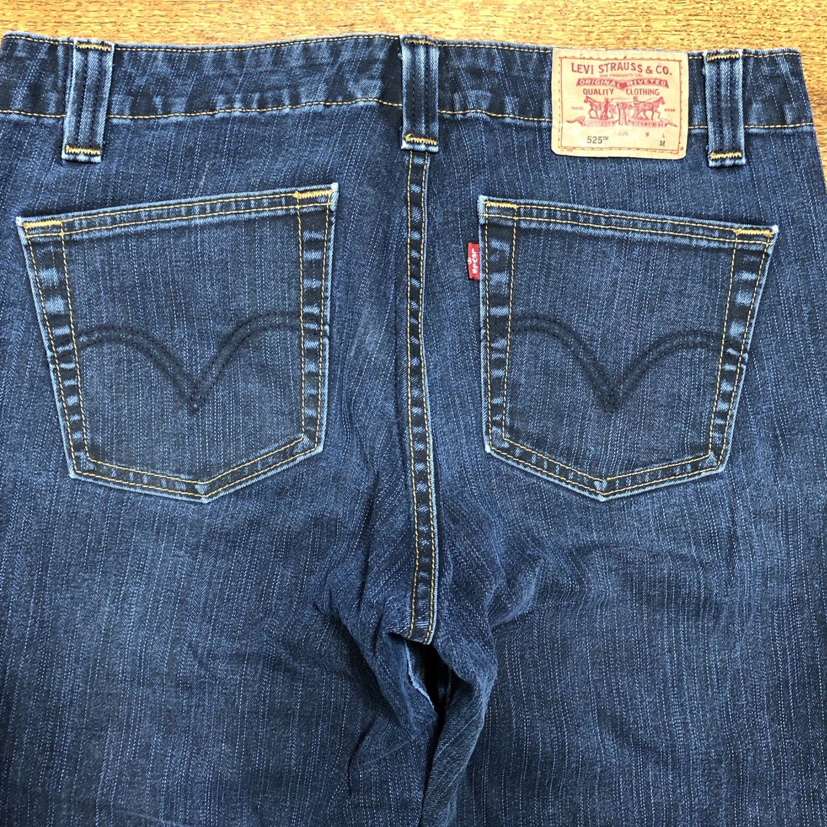Levi's VINTAGE Levi's 525 Nouveau Downtowner Jeans Bootcut Womens Regular 10 31 Inseam Dark Blue Stretch Denim 5-Pocket 32 Waist Cowboy 80s 90s Mens? Size 32" / US 10 / IT 46 - 2 Thumbnail