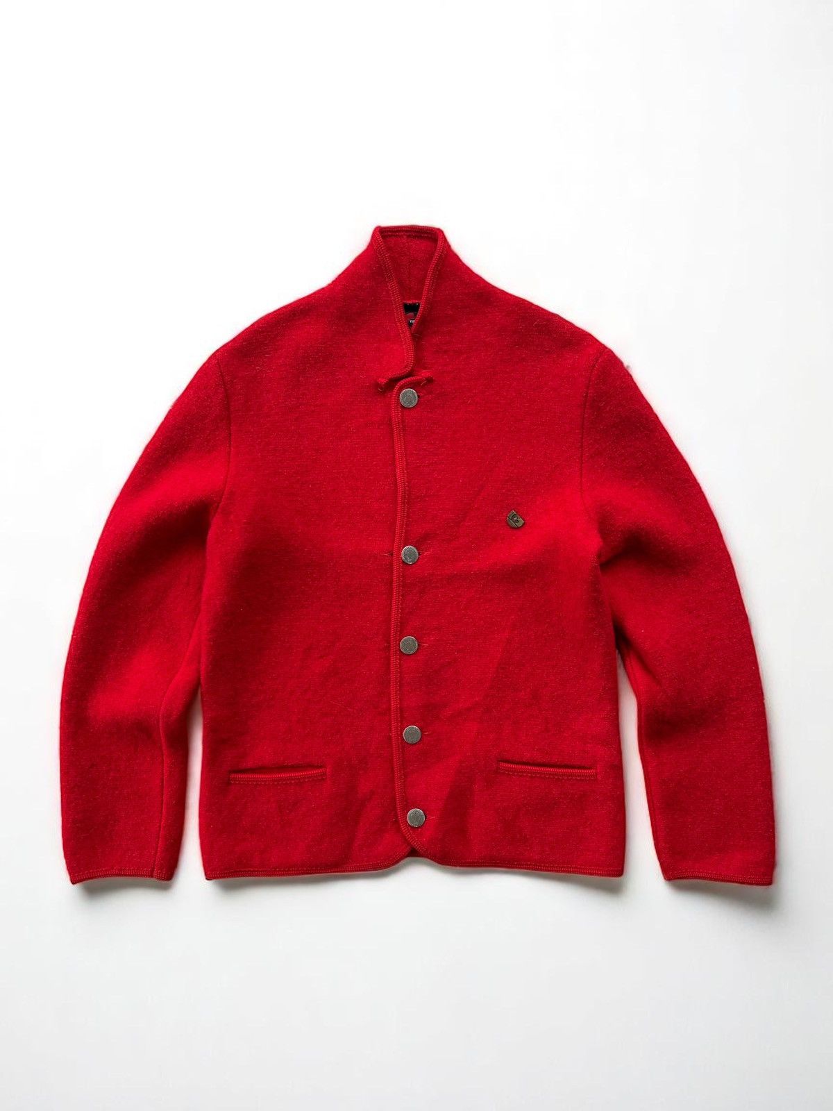 🔥Vintage Giesswein Tirol Wool Knit Red Button Jacket