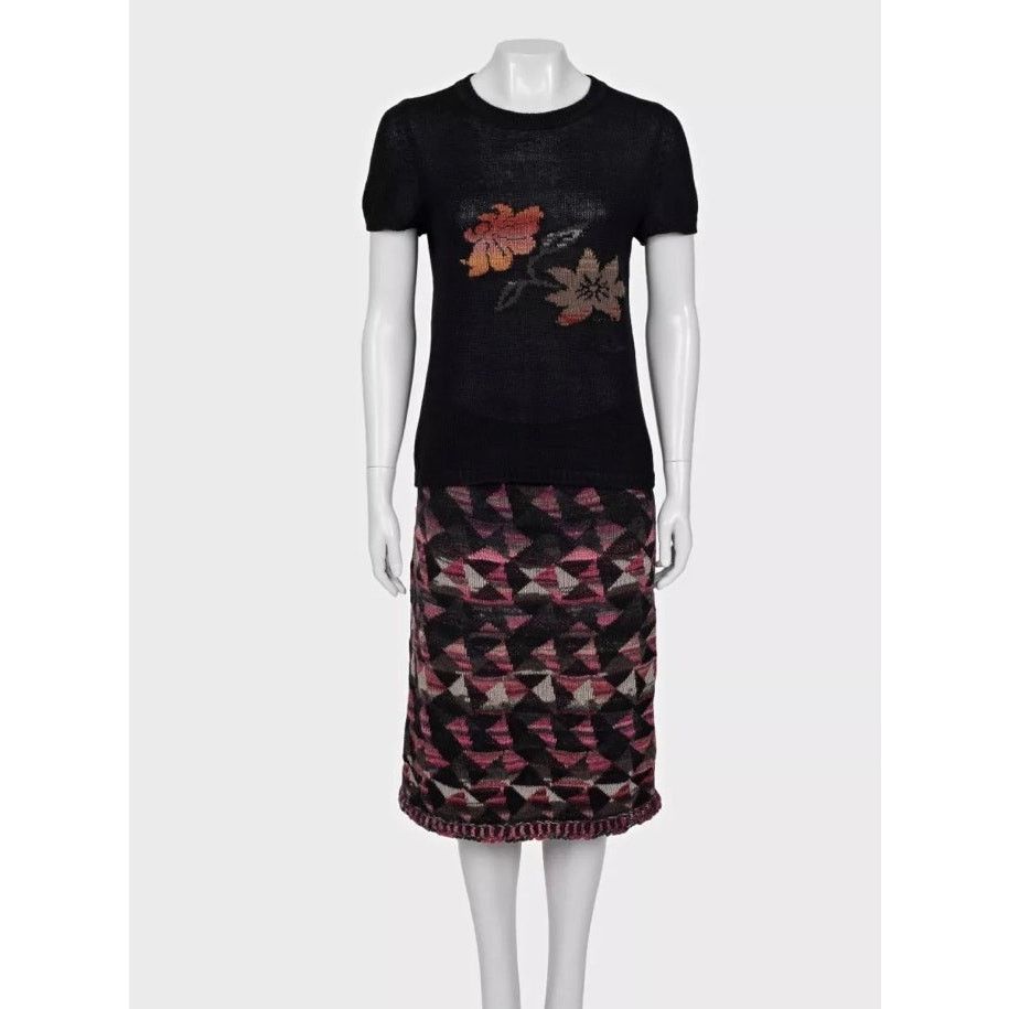 Chanel Chanel Geometric Knit Top & Skirt Set - Size38/ M Size M / US 6-8 / IT 42-44 - 1 Thumbnail