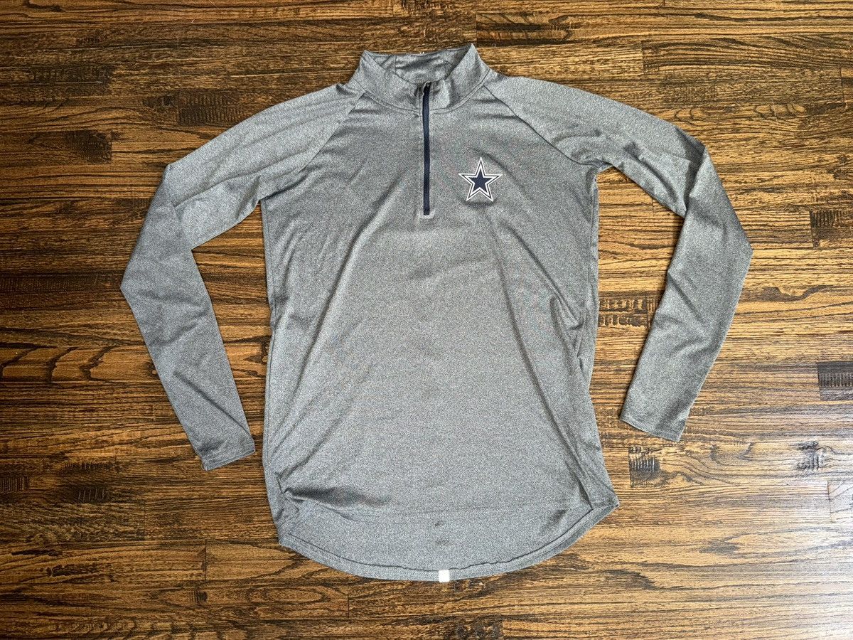 NFL Dallas Cowboys 1/4 Zip Raglan Slim Activewear Grey Sz L Size US L / EU 52-54 / 3 - 1 Thumbnail
