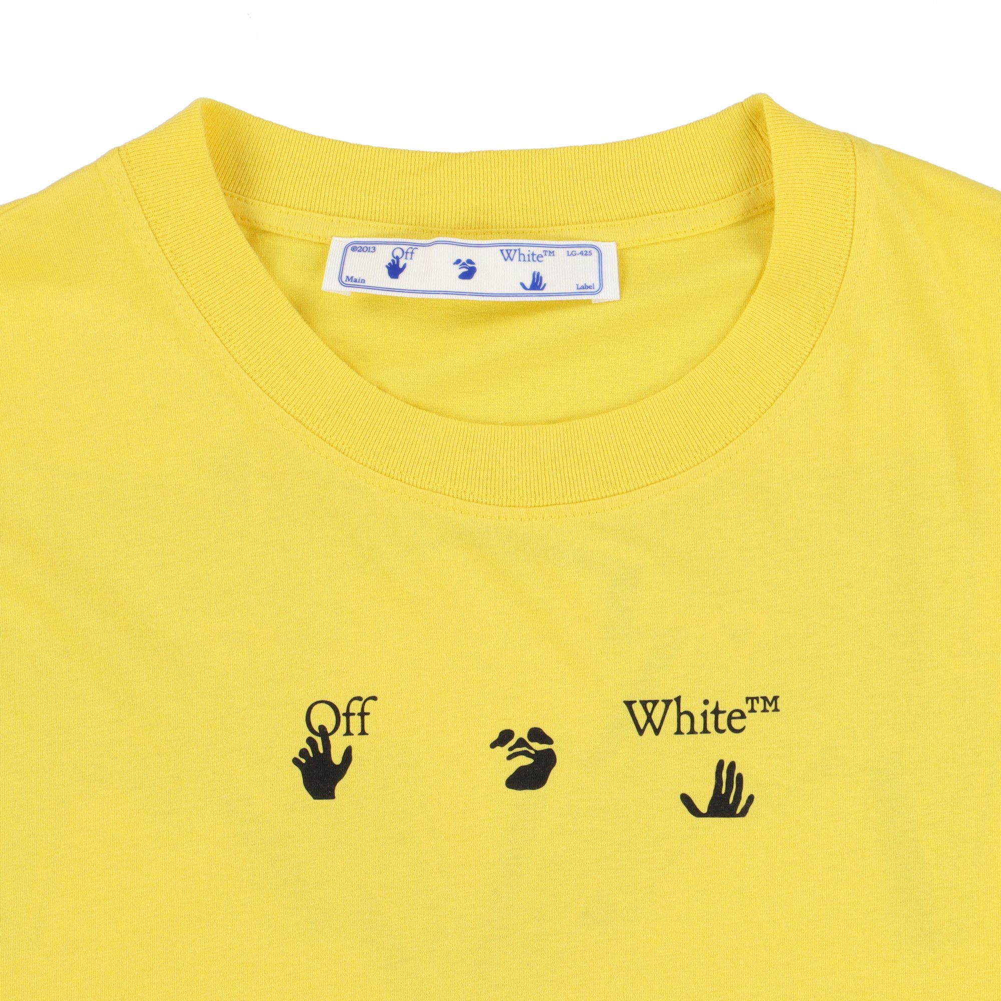 Off-White Yellow Lighting Bolt Arrows Logo T-Shirt Size US M / EU 48-50 / 2 - 4 Thumbnail