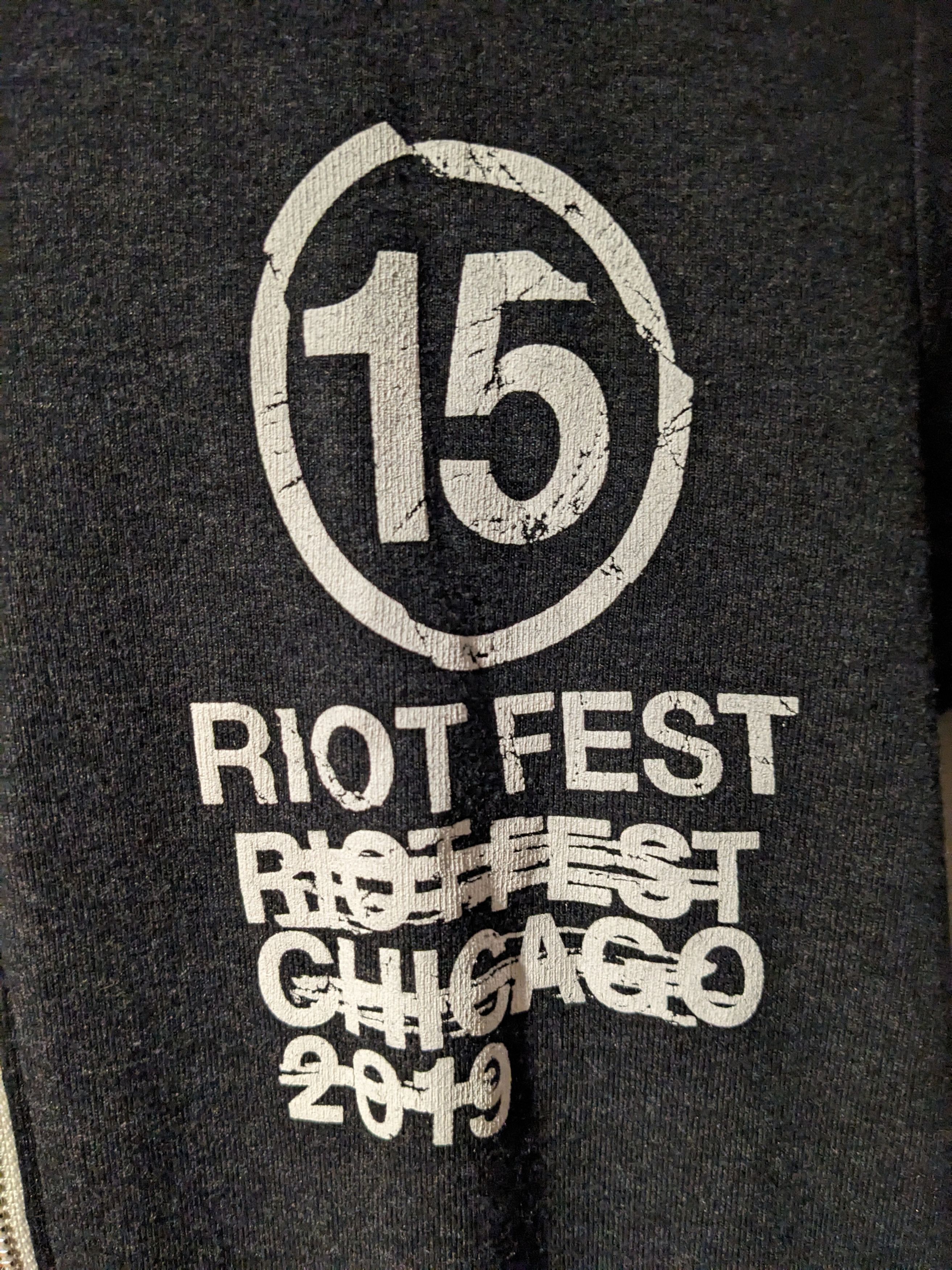Band Tees Riot Fest 15 Chicago 2019 Black Small Full Zip Hoodie Size US S / EU 44-46 / 1 - 4 Thumbnail