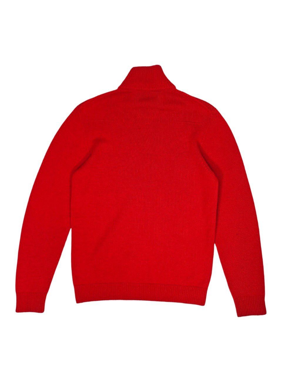 Dior Dior Homme Cashmere Zip Up Detail Red Cardigan Red Sweater Size US M / EU 48-50 / 2 - 2 Thumbnail