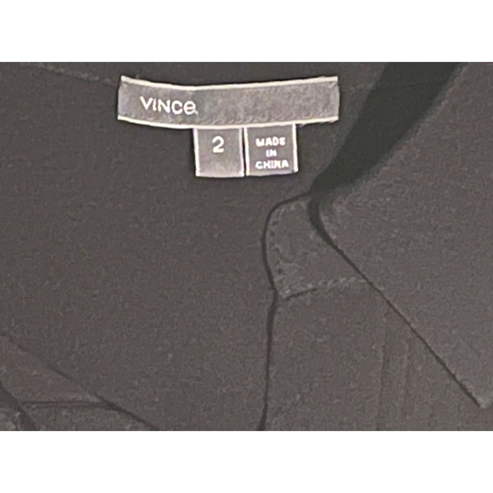 Vince Vince Tux Tuxedo Pleated Blouse Black Semi Sheer Top Designer Button Down 2 Blouse Women Long Sleeve Button-Down Collar Pattern Solid Tunic Sheer Size XS / US 0-2 / IT 36-38 - 6 Thumbnail