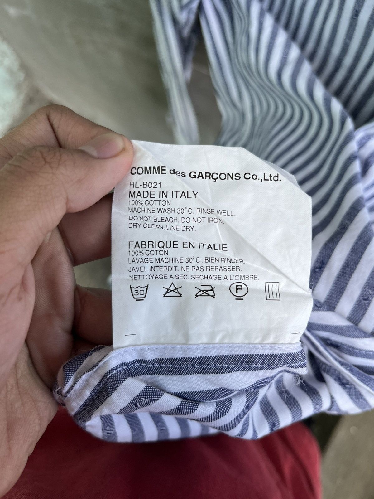 Comme des Garcons Homme SS13 Hickory Striped Music Notes Shirt Size US XS / EU 42 / 0 - 9 Thumbnail