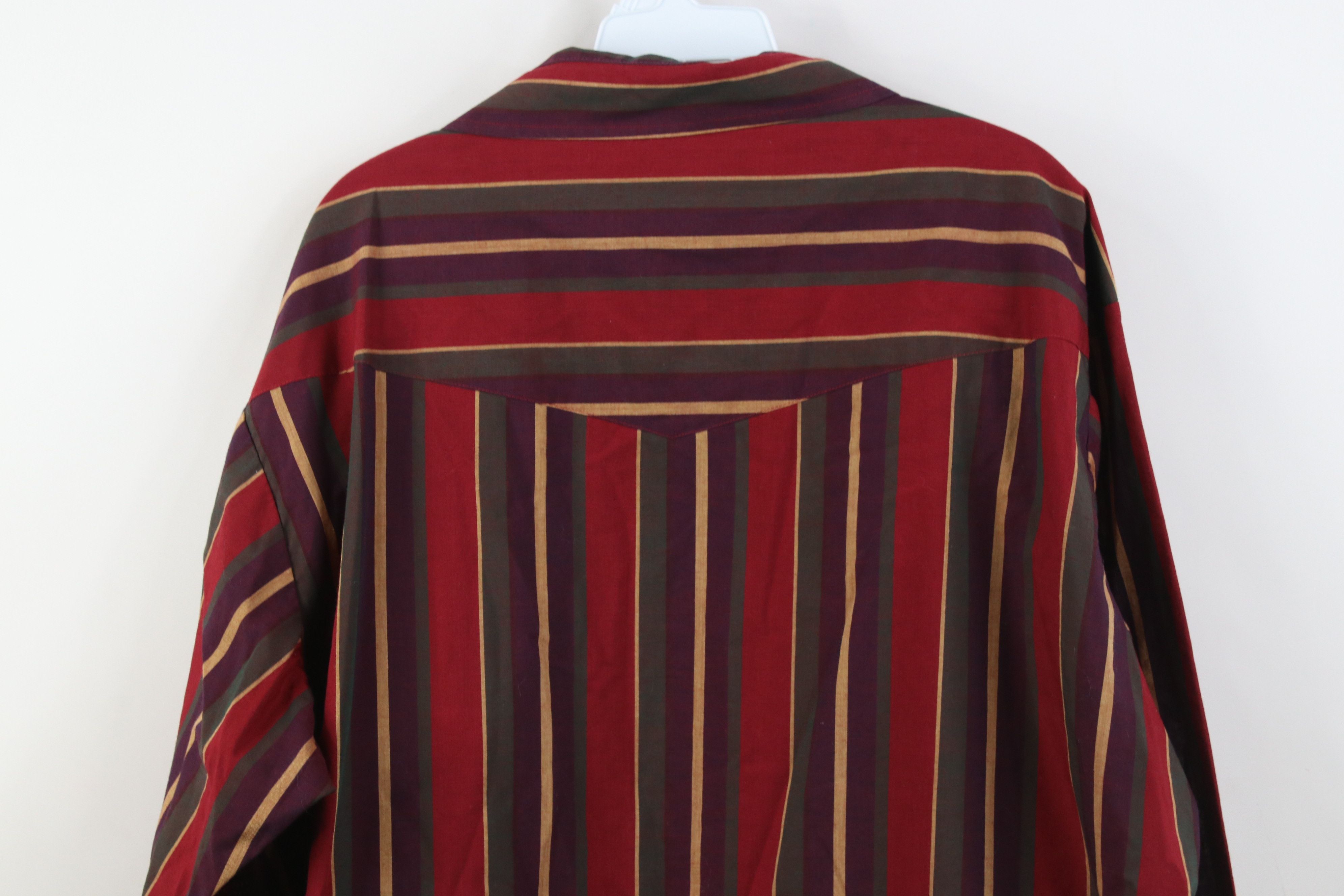 Vintage Vintage 90s Streetwear Cowboy Striped Snap Button Shirt Size US XXL / EU 58 / 5 - 8 Thumbnail