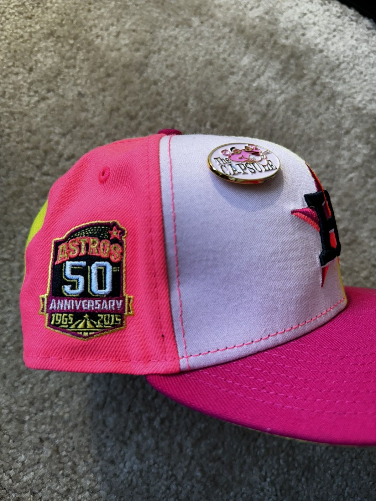 New Era Houston Astros Capsule Hats Pink Panther Exclusive 7 1/8 Size ONE SIZE - 2 Thumbnail