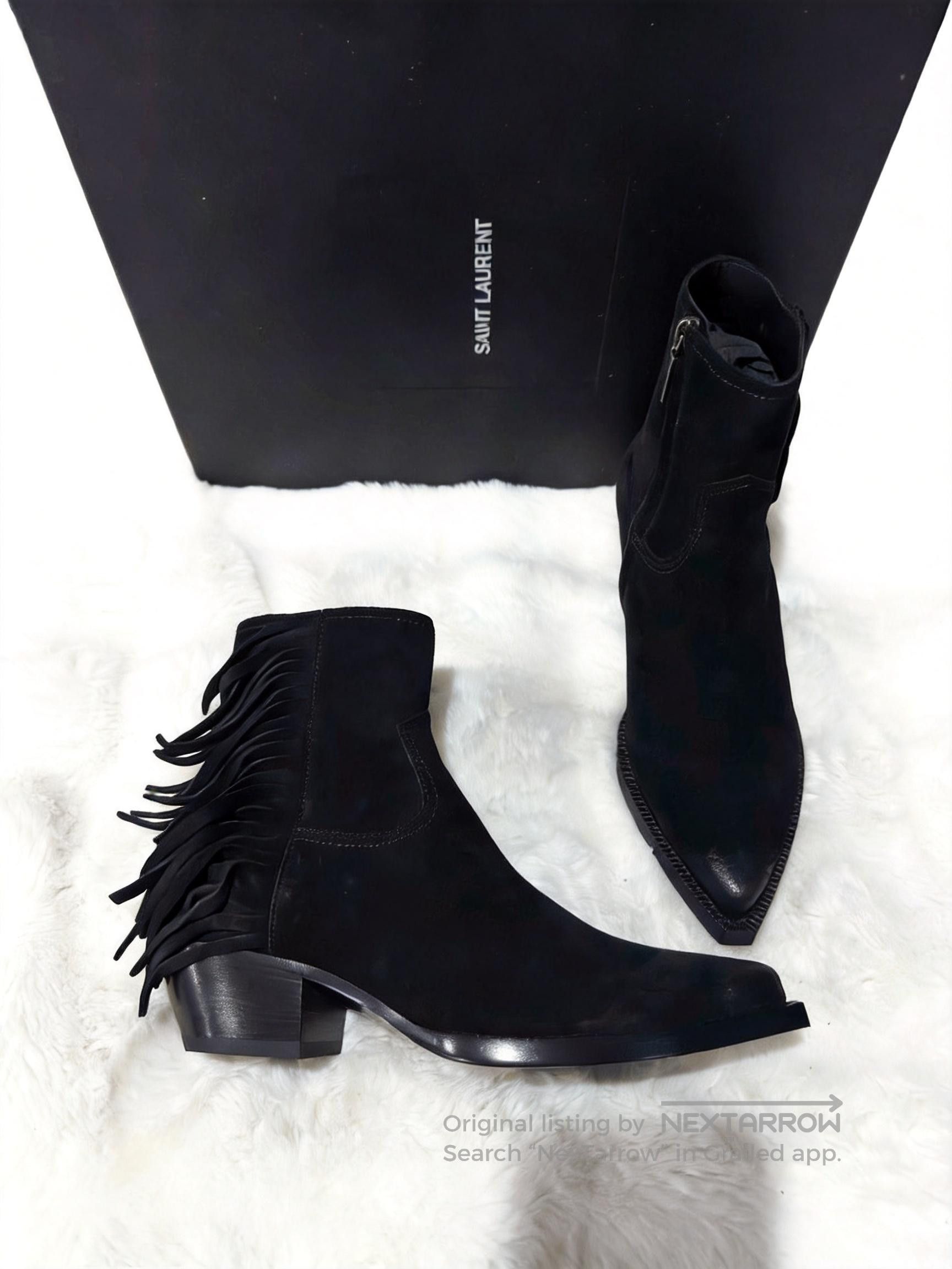 Hedi Slimane × Saint Laurent Paris 15SS Python Santiag Boots sz40