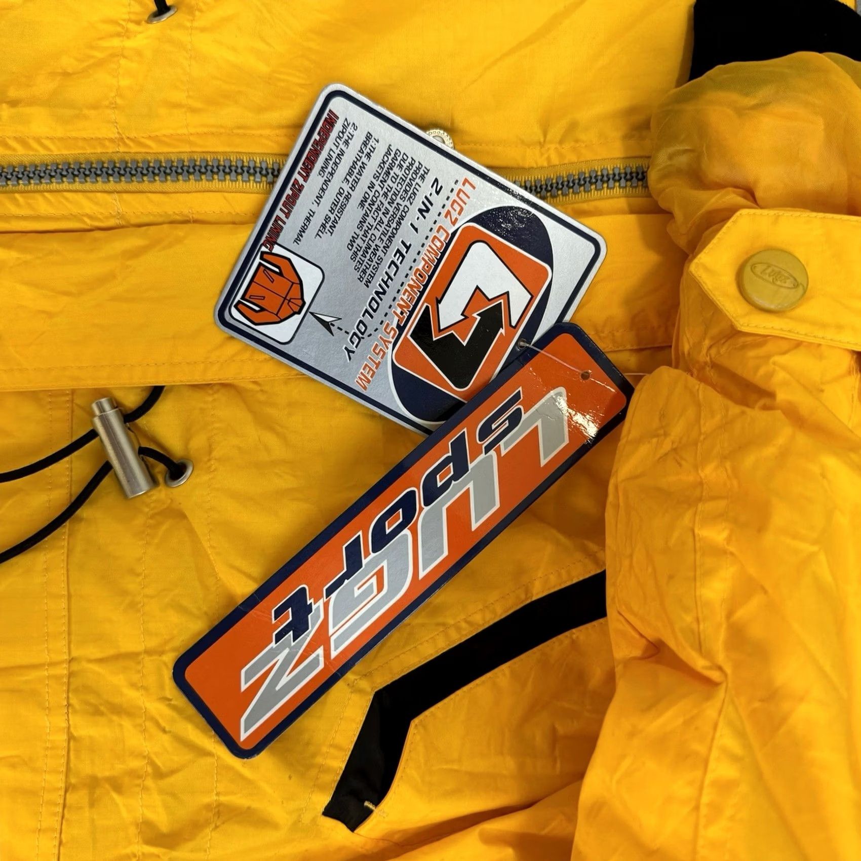 Lugz VINTAGE Lugz Sport Parka Jacket 2 In 1 Tech Insulated Nylon Yellow Men L Parka Sports 90s Size US L / EU 52-54 / 3 - 7 Thumbnail
