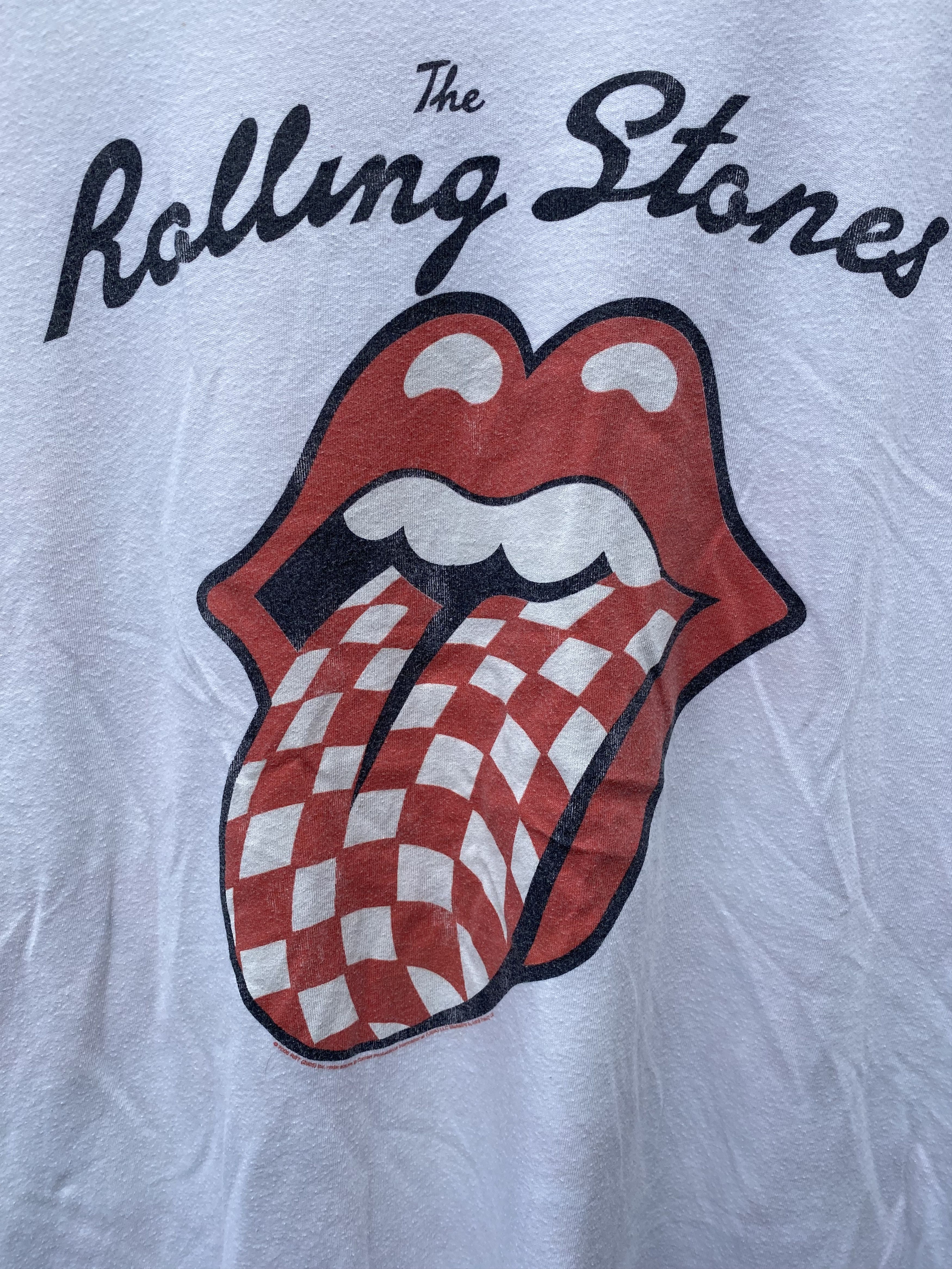 Band Tees × The Rolling Stones × Vintage Vintage ©️2006 The Rolling Stones Checkered Mouth Fullprint Size US M / EU 48-50 / 2 - 3 Thumbnail
