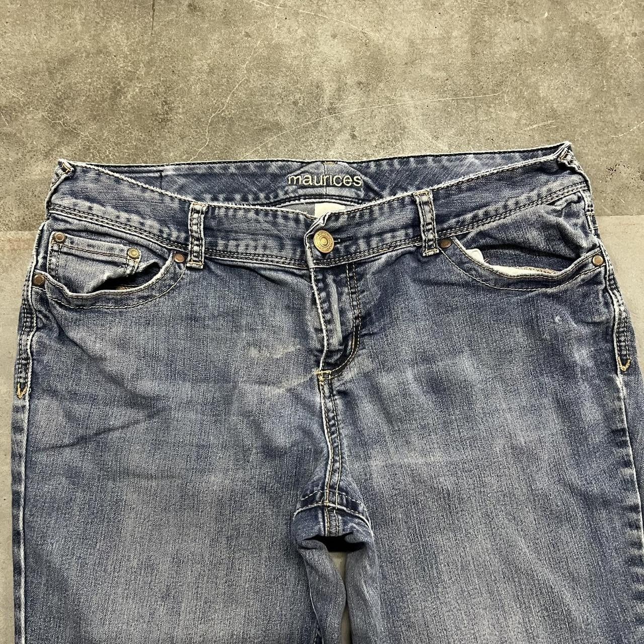 Japanese Brand × Vintage Vintage Y2K Flared Light Blue Wash Stone Washed Denim Jeans! Size US 36 / EU 52 - 4 Thumbnail