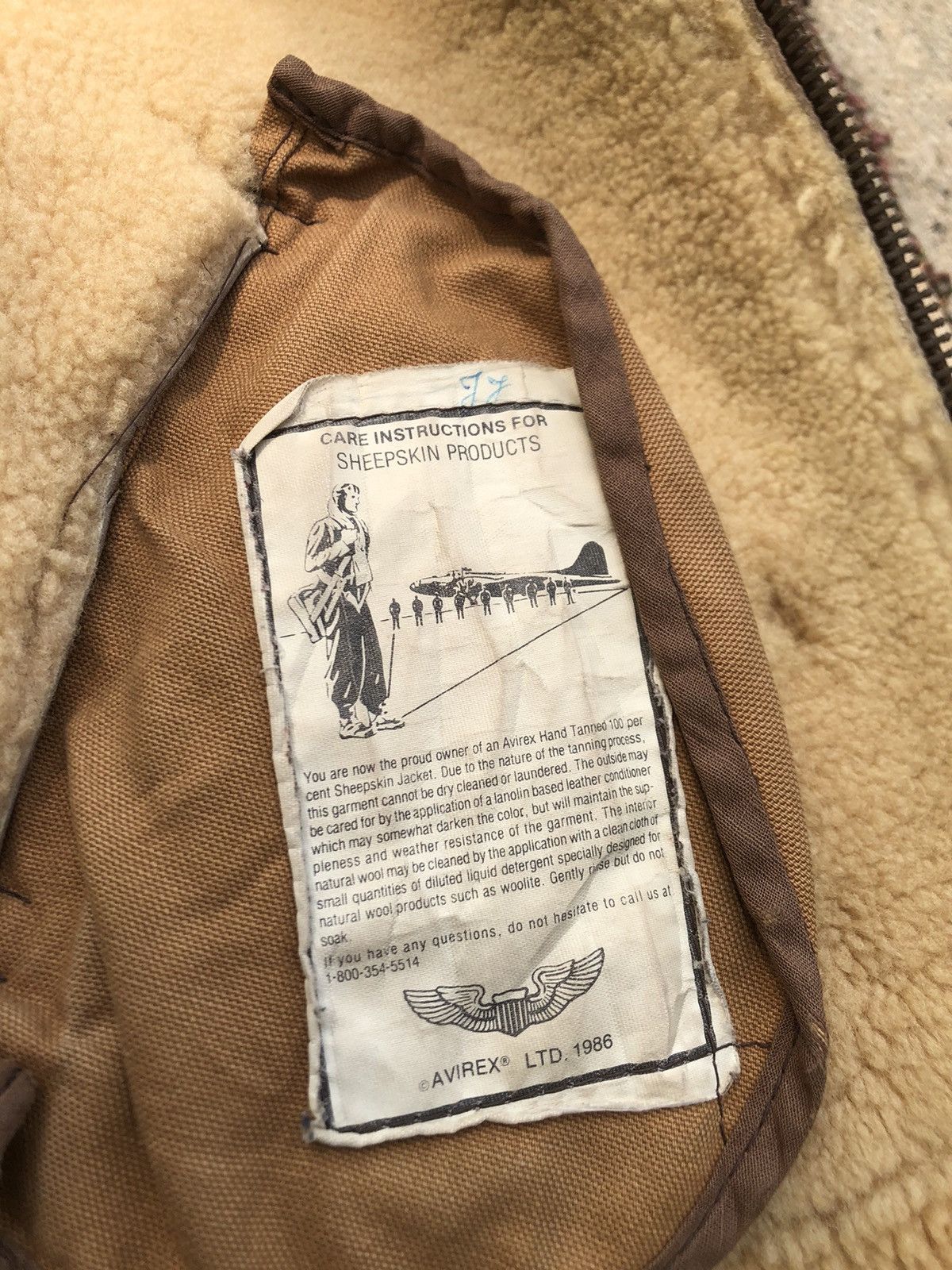 Avirex × Vintage Vintage B3 shearling sheepskin leather jacket avirex usa Size US M / EU 48-50 / 2 - 7 Thumbnail