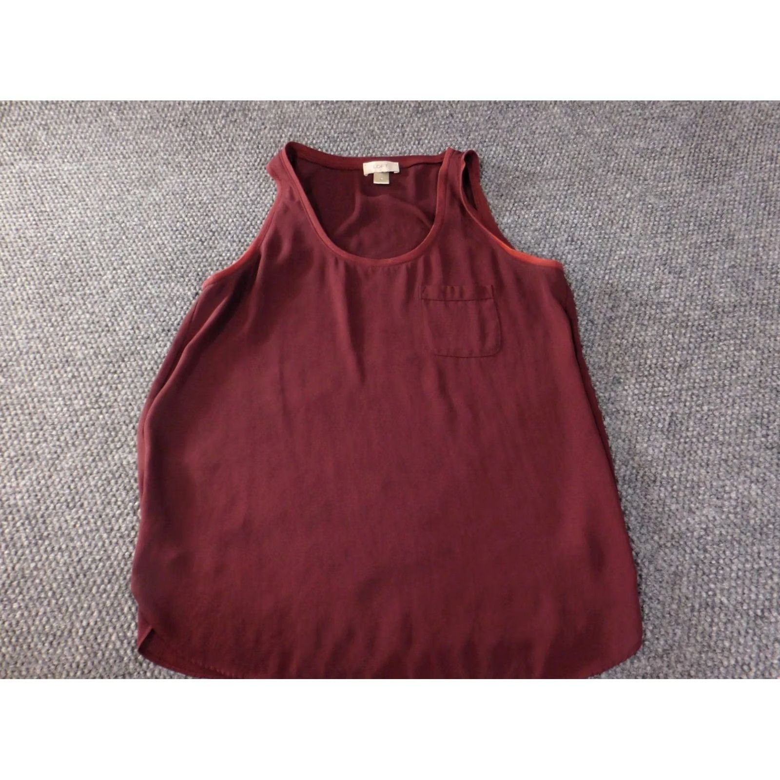 Ann Taylor Ann Taylor Loft Blouse M Womens Purple Sleeveless Round Neck Pullover Polyester Casual Regular Size M Size M / US 6-8 / IT 42-44 - 2 Thumbnail
