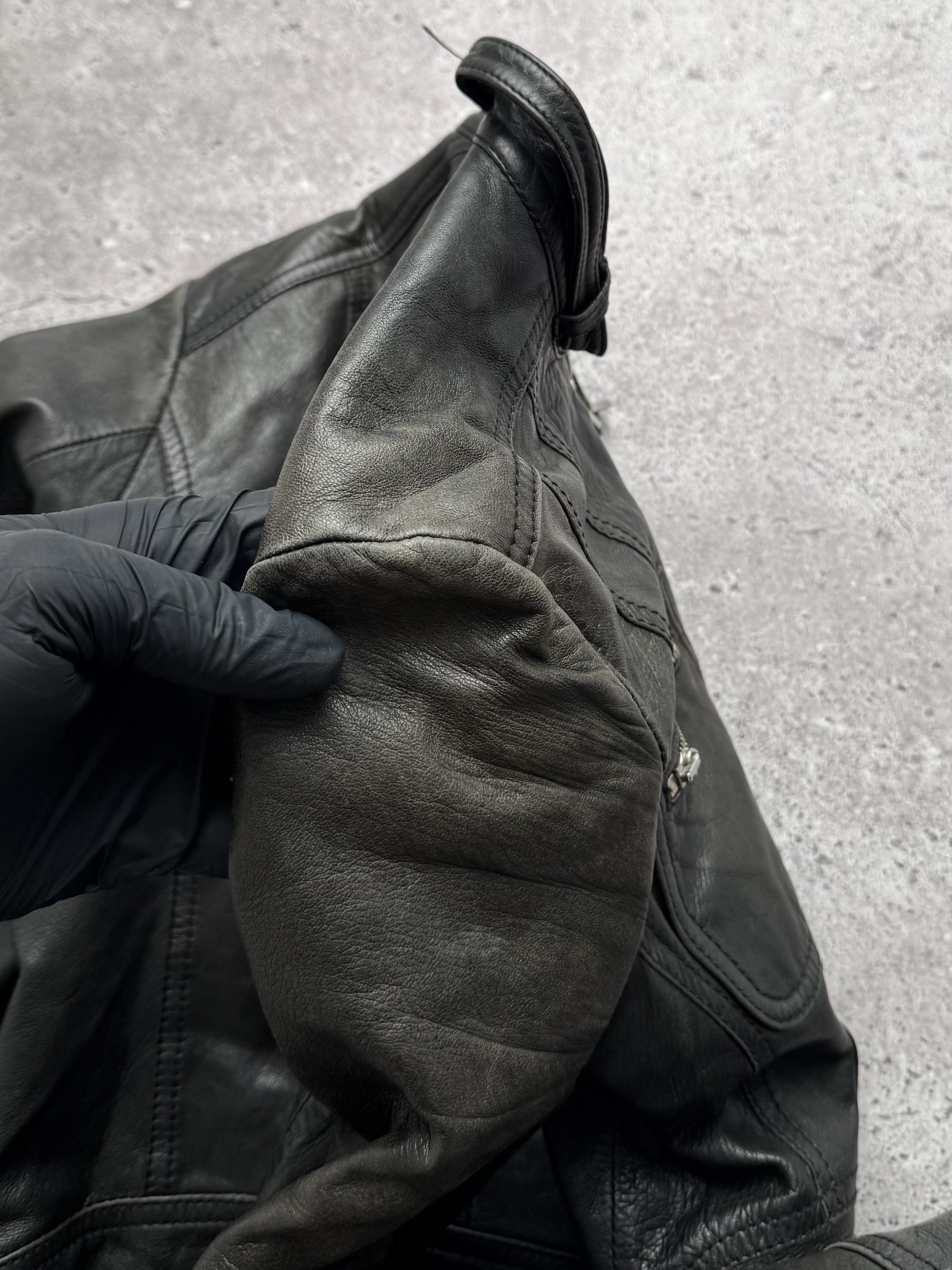 Vintage Vintage Faded Leather Cropped Jacket C5(V405)(E8) Size XS / US 0-2 / IT 36-38 - 15 Thumbnail