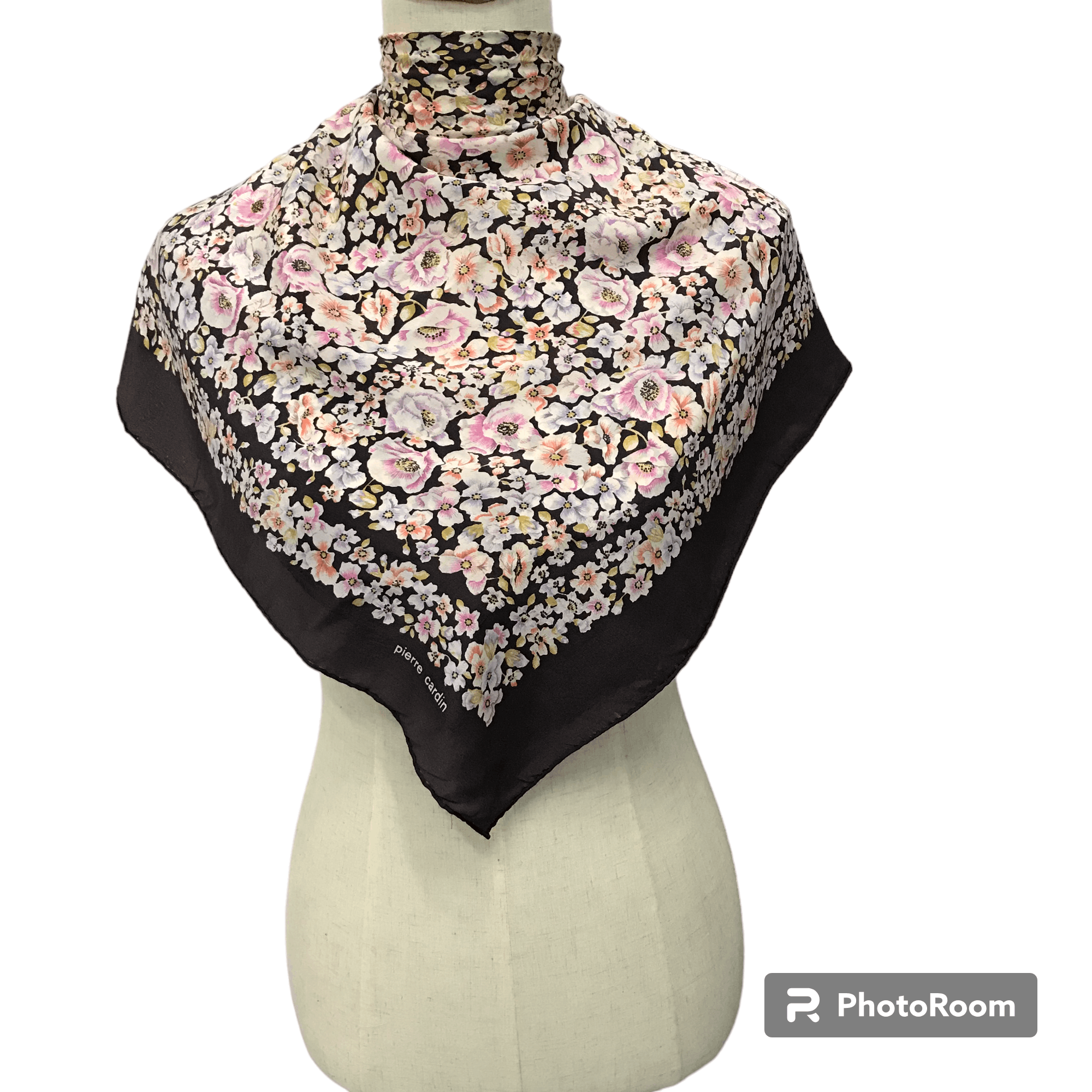 Pierre Cardin Vintage Pierre Cardin Floral Silk Scarf M85 Size ONE SIZE - 1 Thumbnail