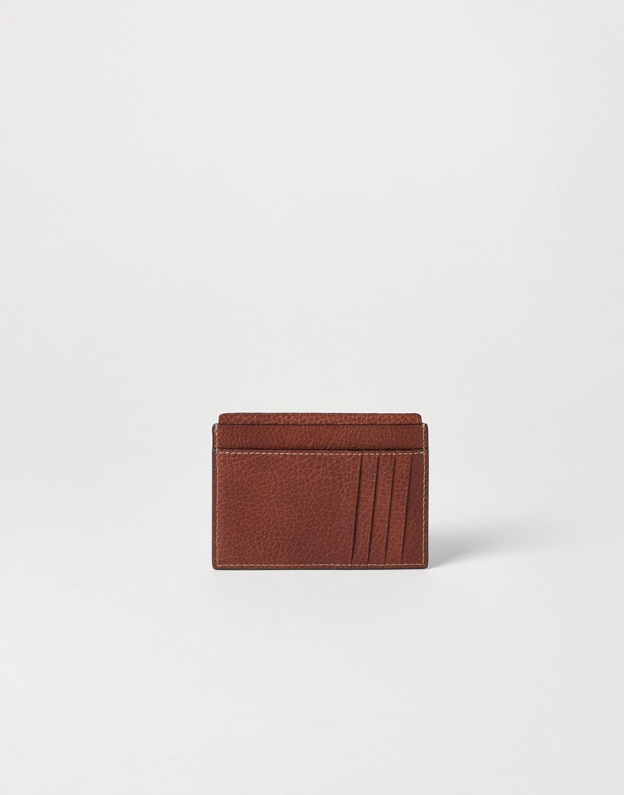 Brunello Cucinelli o1la1rc1a0326 Size: OS / Leather Card Holder in Brown Size ONE SIZE - 1 Thumbnail