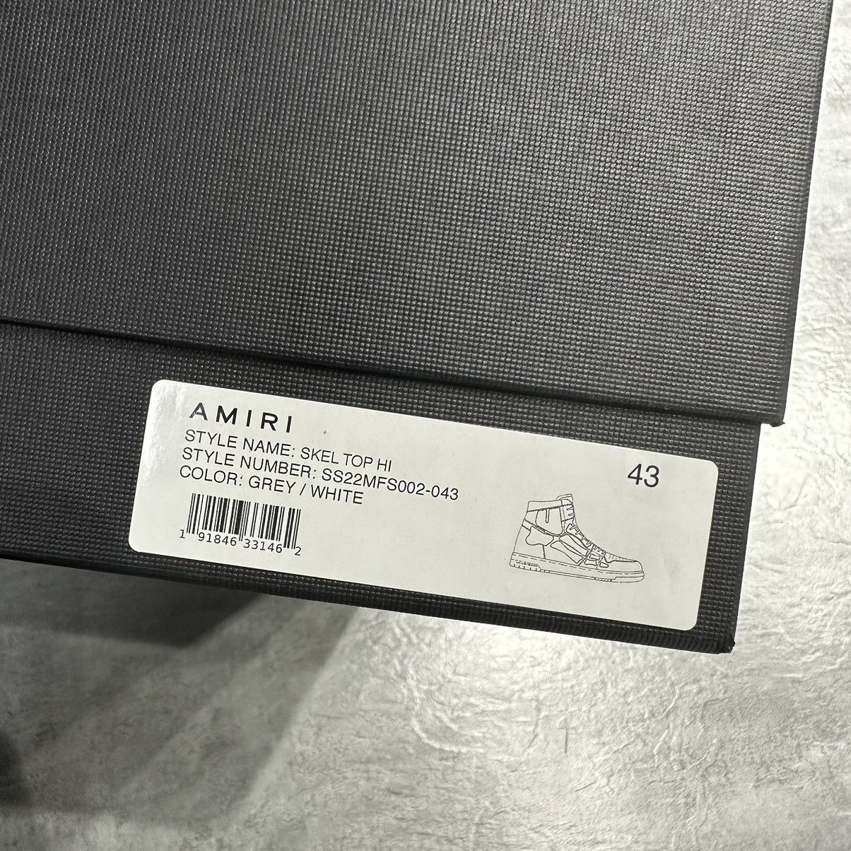 Amiri Amiri Skel-Top Hi - White/Grey Size US 10 / EU 43 - 7 Thumbnail