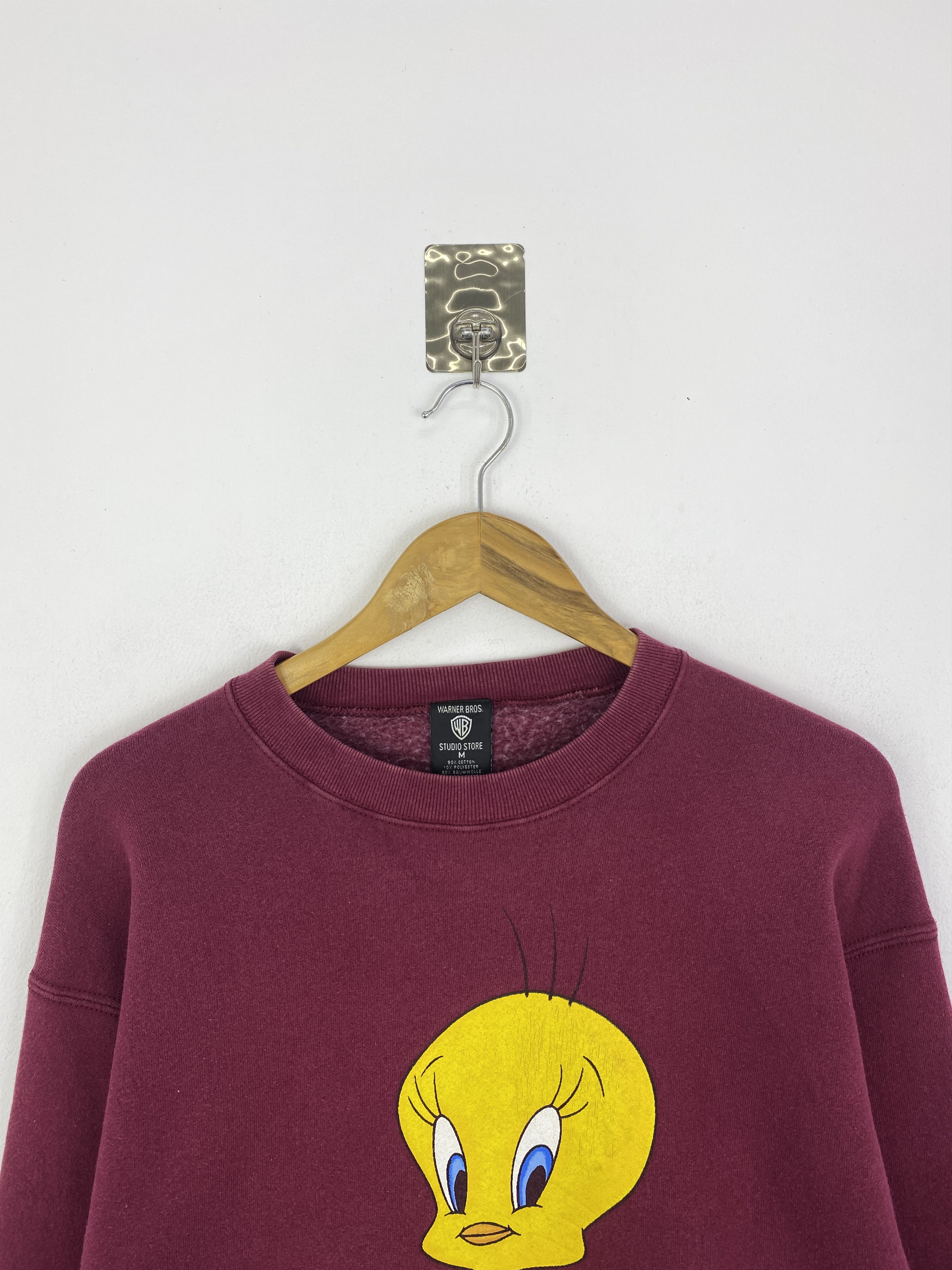 Warner Bros Vintage 90s Tweety Warner Bros Pullover Sweatshirt SH0103 Size US M / EU 48-50 / 2 - 2 Thumbnail