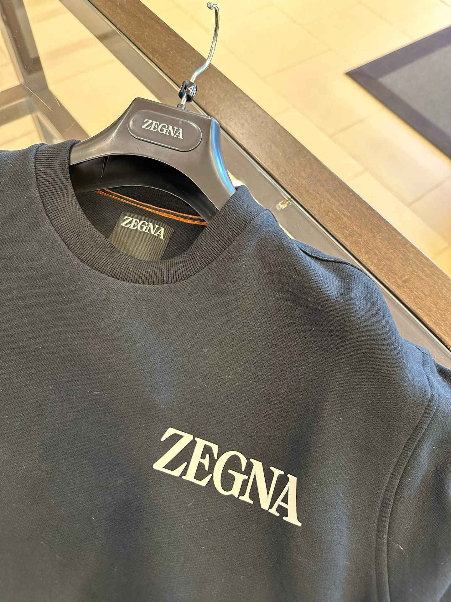 Ermenegildo Zegna Zegna Black Men’s Crewneck Sweatshirt Size US M / EU 48-50 / 2 - 8 Thumbnail