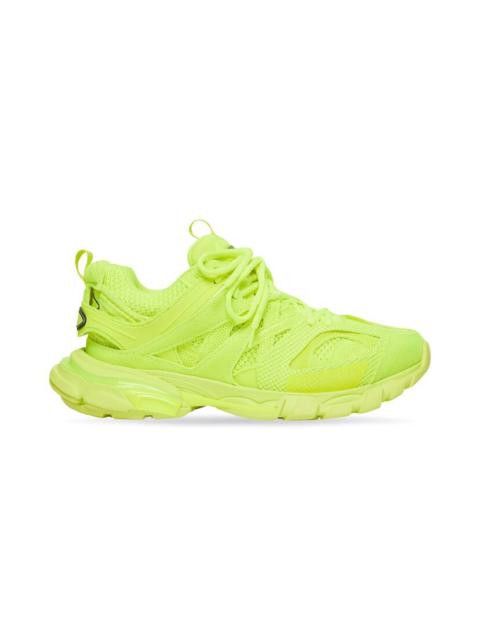 track sneaker in full mesh in fluo yellow