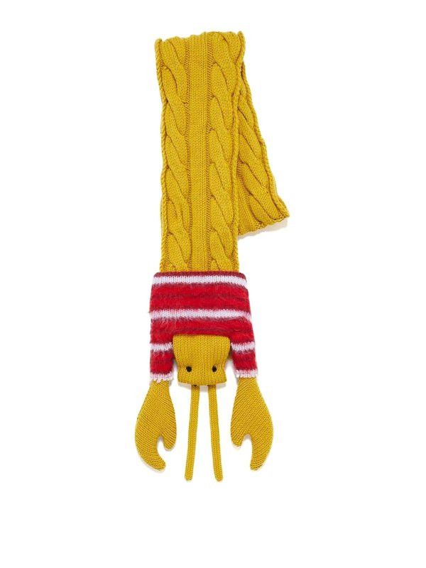 Marni o1mle0126 Size: OS / Lobster Cable Scarf in Yellow Size ONE SIZE - 1 Thumbnail