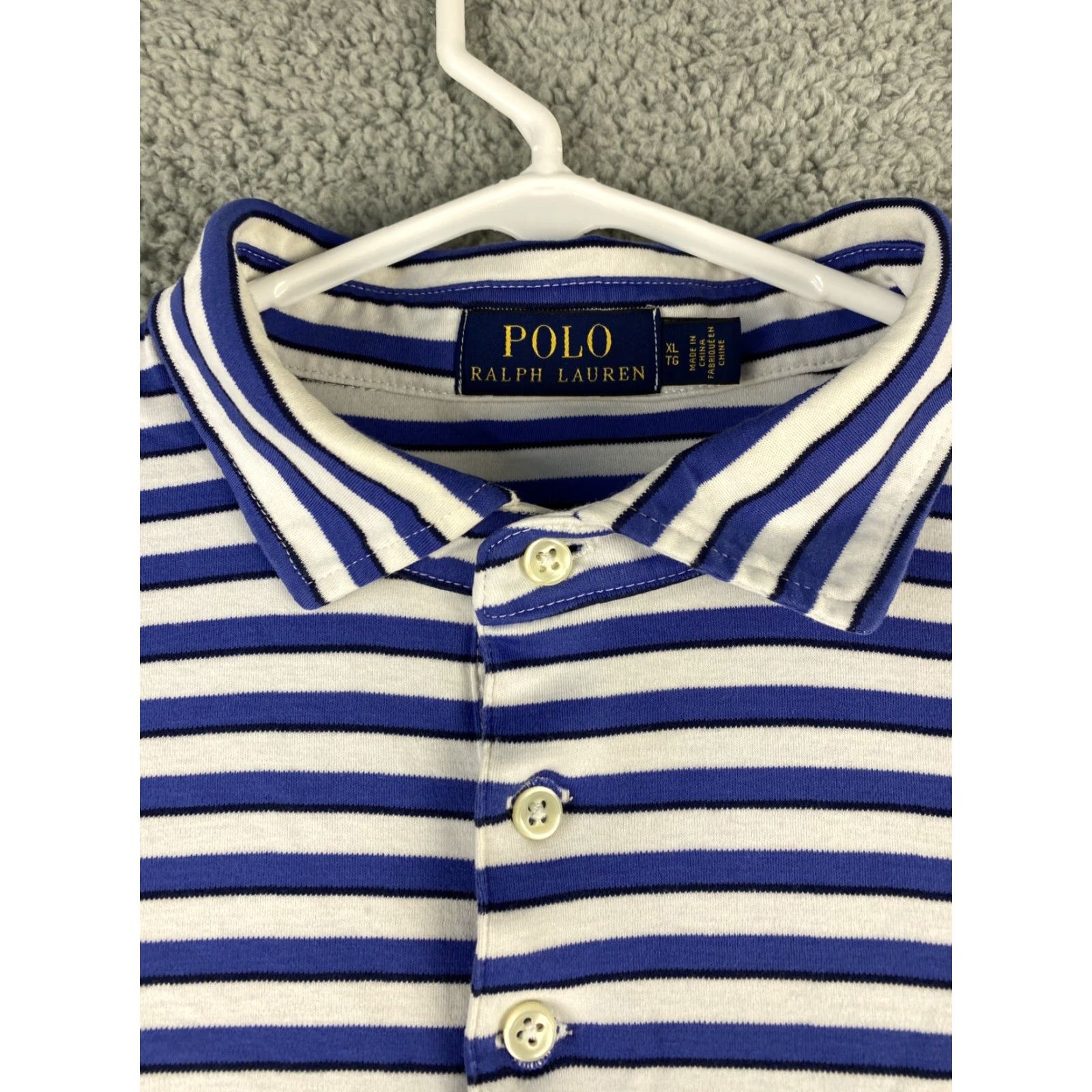 Polo Ralph Lauren VINTAGE Polo Ralph Lauren Polo Golf Men's Shirt XL Blue White Stripes Size Polo Regular Size US XL / EU 56 / 4 - 3 Thumbnail
