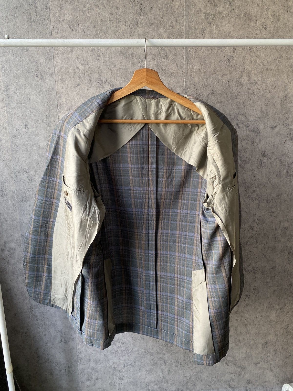 Balenciaga Vintage 90s Balenciaga Paris Plaid Design Blazer Size US L / EU 52-54 / 3 - 7 Thumbnail