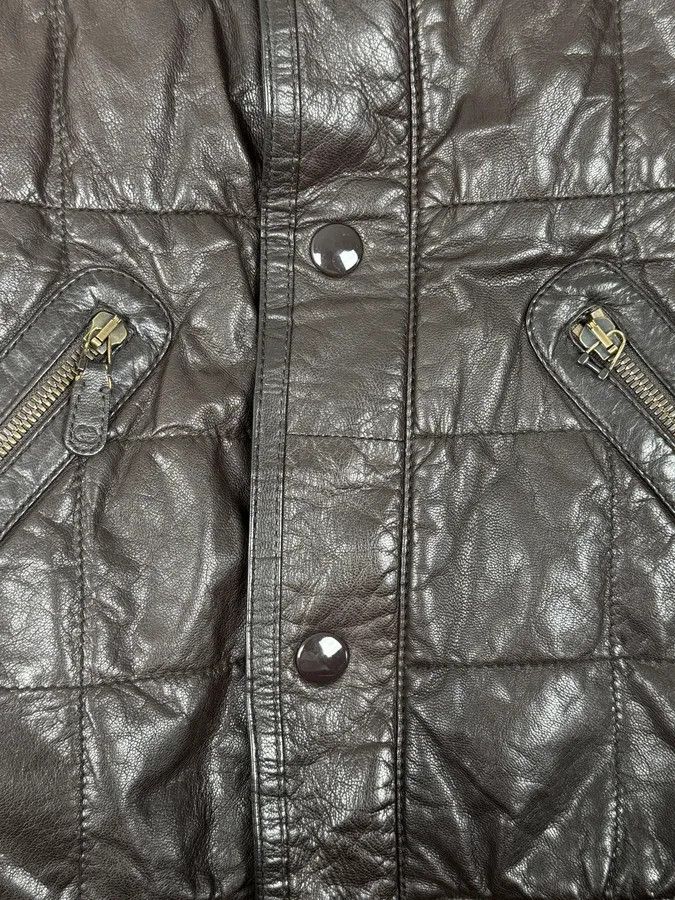 Gucci 2000s Gucci Brown Quilted Leather Jacket Size US L / EU 52-54 / 3 - 12 Thumbnail