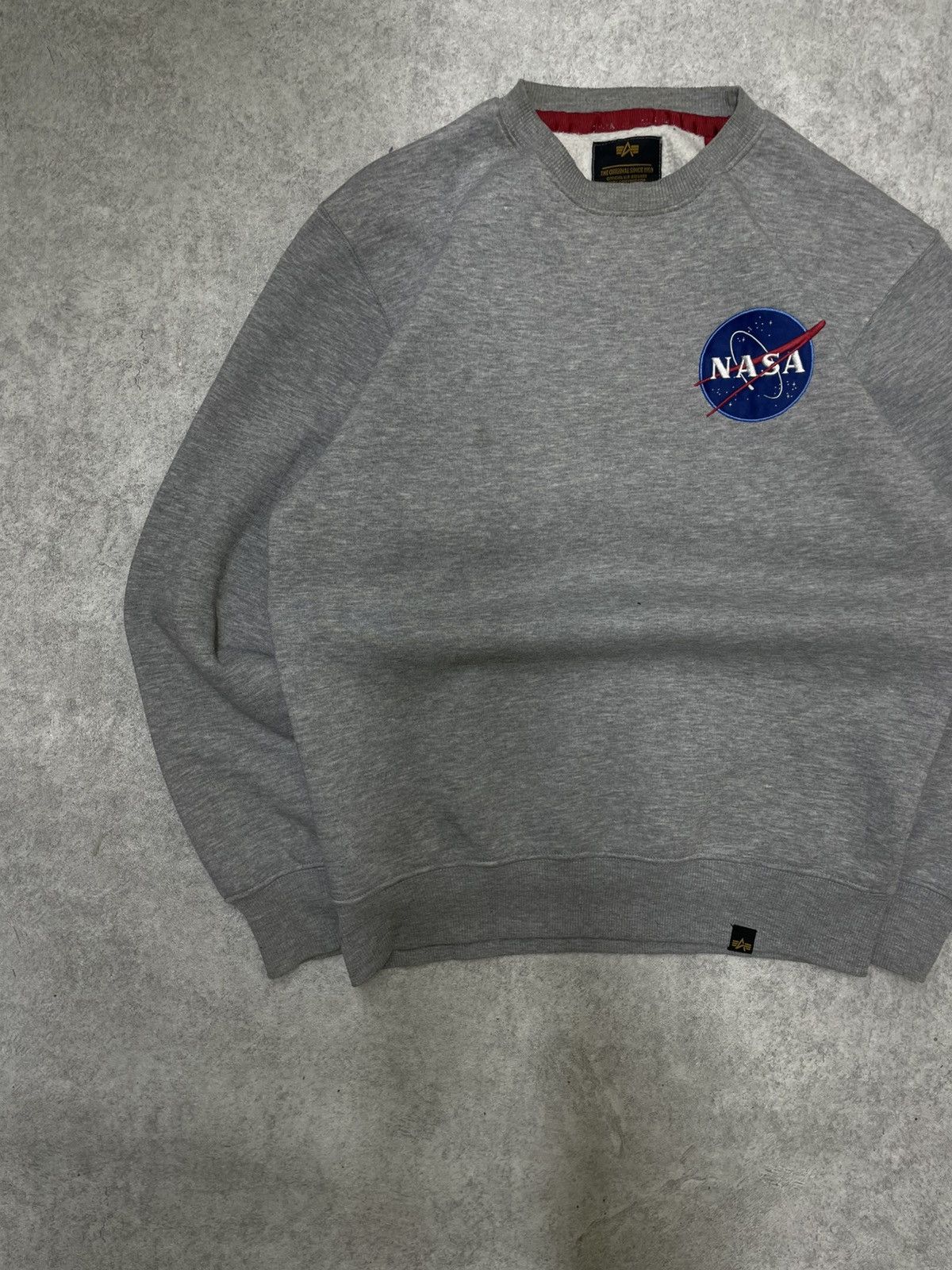 Alpha Industries × NASA Y2K Alpha Industries Grey Sweatshirt NASA Logo Size US M / EU 48-50 / 2 - 2 Thumbnail