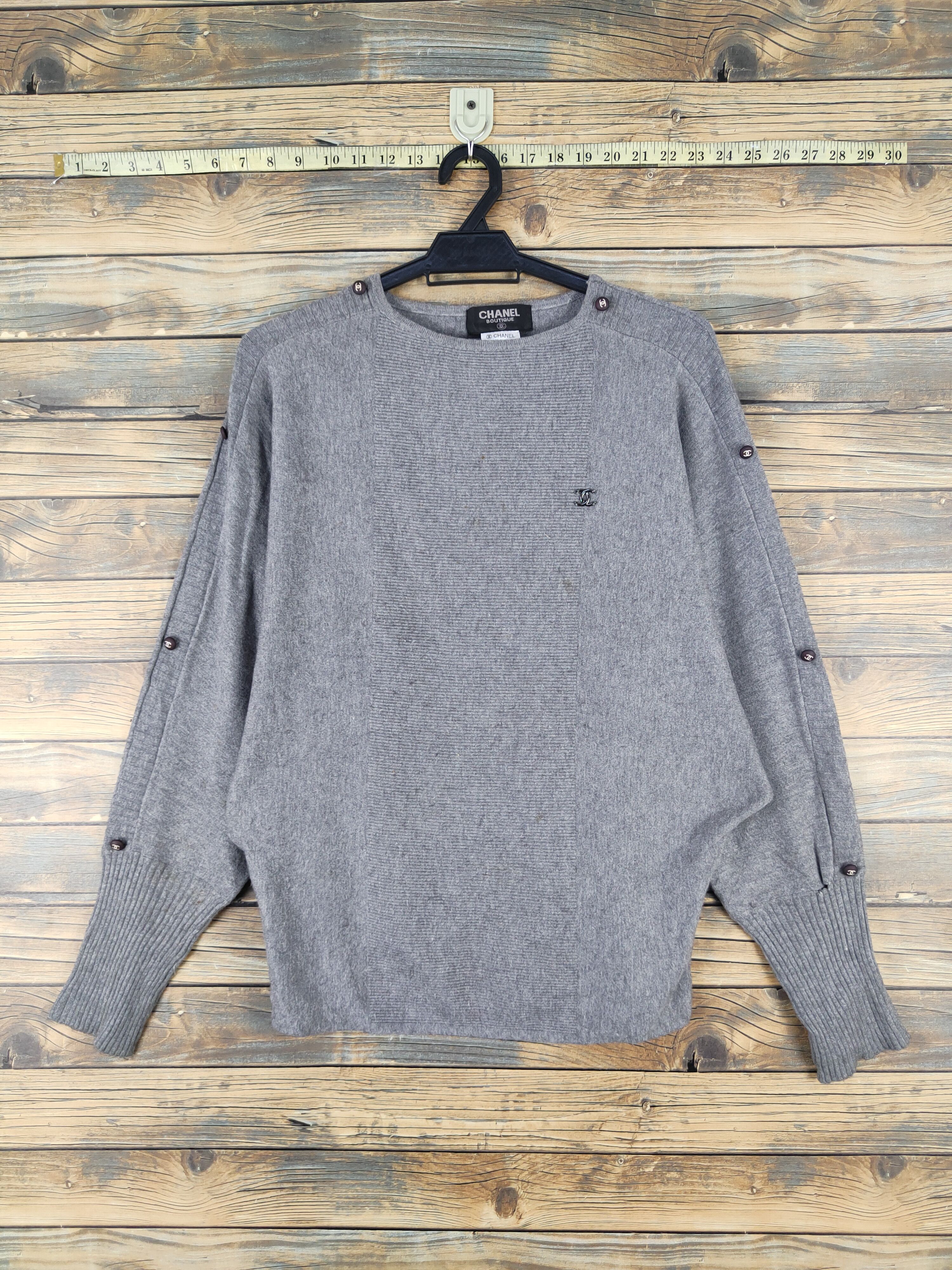 Vintage vintage Gray Blouses #W2107 Size L / US 10 / IT 46 - 1 Thumbnail