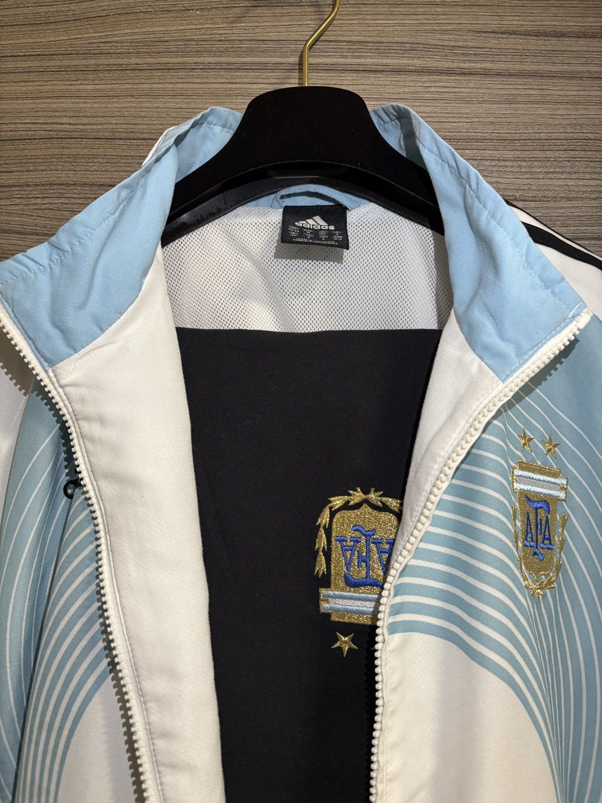Adidas Argentina 2006 Tracksuit Training Jacket AFA M World Cup New Size 42L - 3 Thumbnail