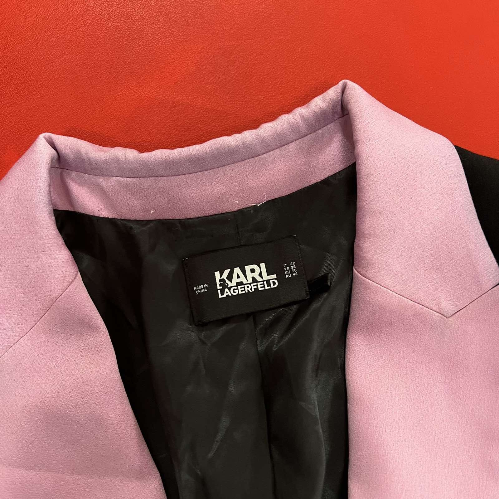 Karl Lagerfeld Karl Lagerfeld Paris Blazer Womens Black Trim Jacket Size M / US 6-8 / IT 42-44 - 3 Thumbnail