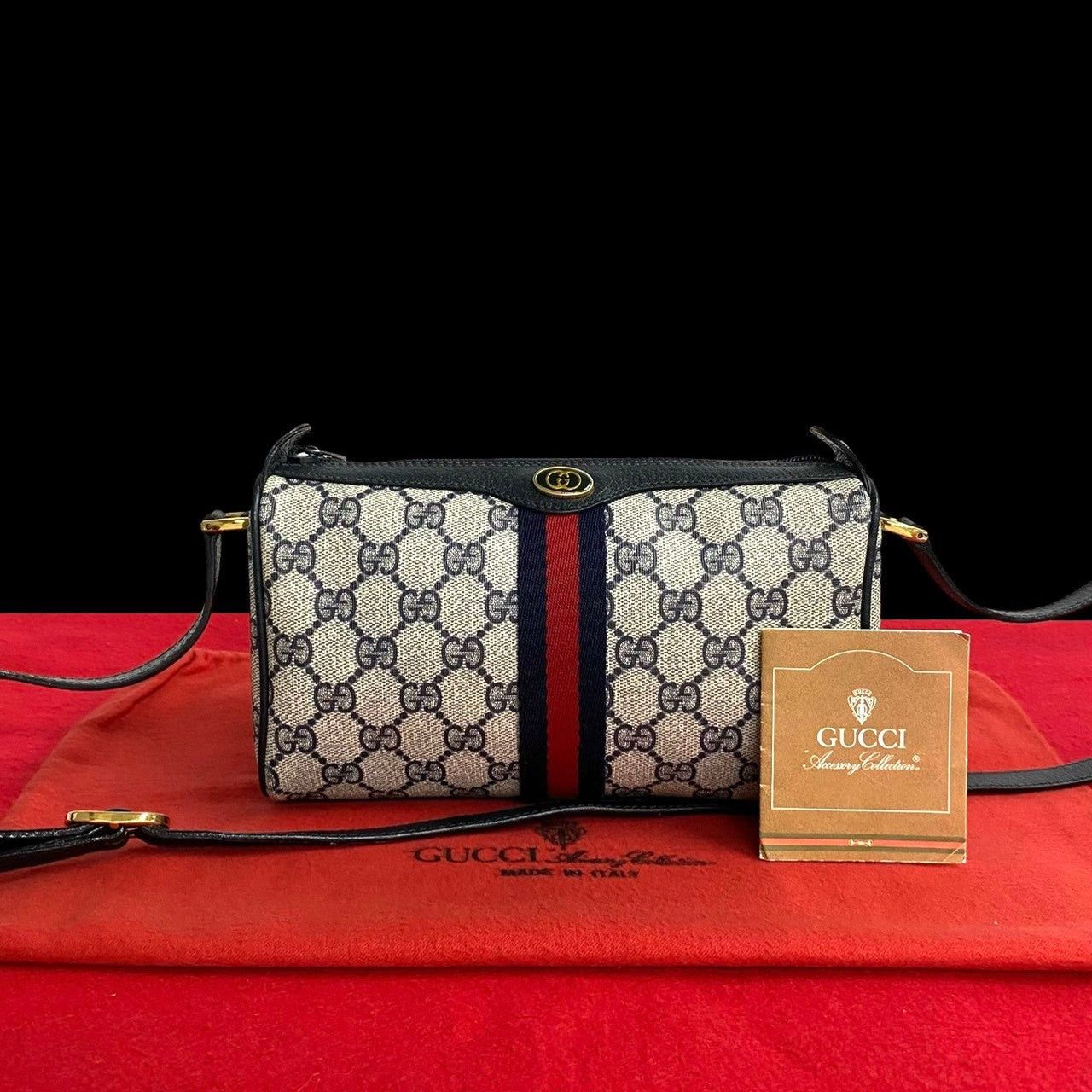 Gucci Gucci Shoulder Bag Navy Leather Size ONE SIZE - 1 Thumbnail
