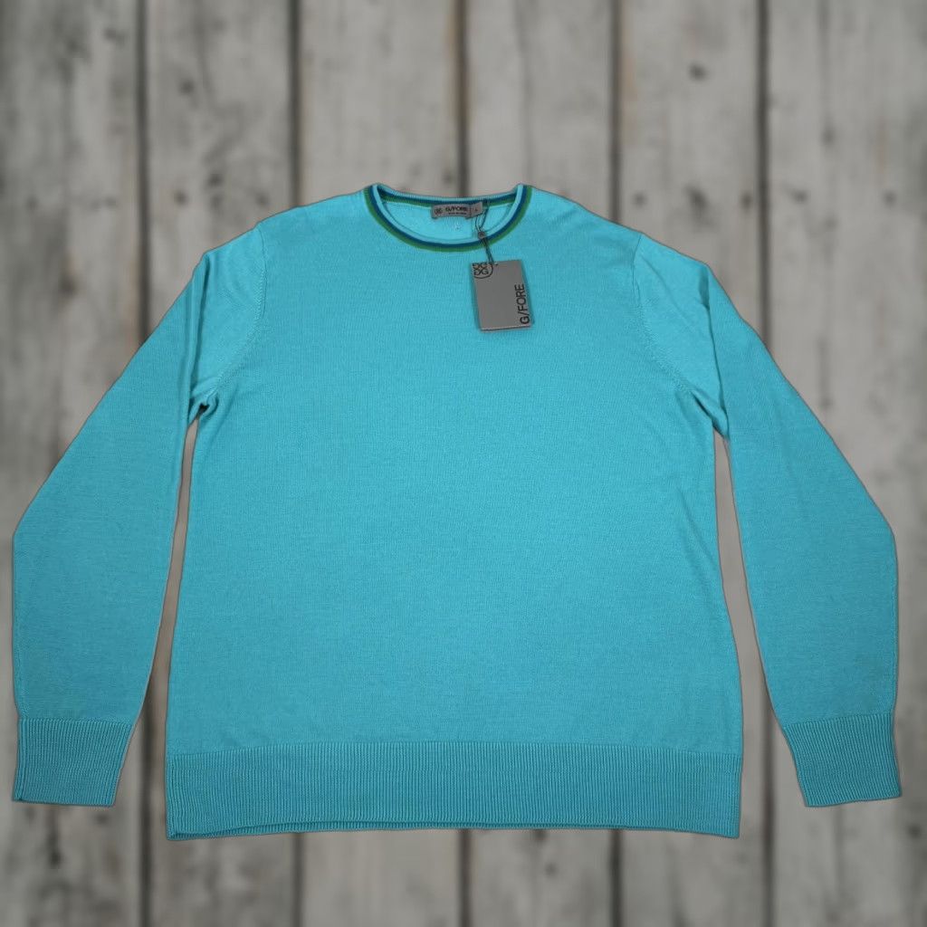 G/FORE G/FORE Men's Golf Sweater Large Blue Wool Crewneck Pullover Stretch Classic Size US L / EU 52-54 / 3 - 1 Thumbnail