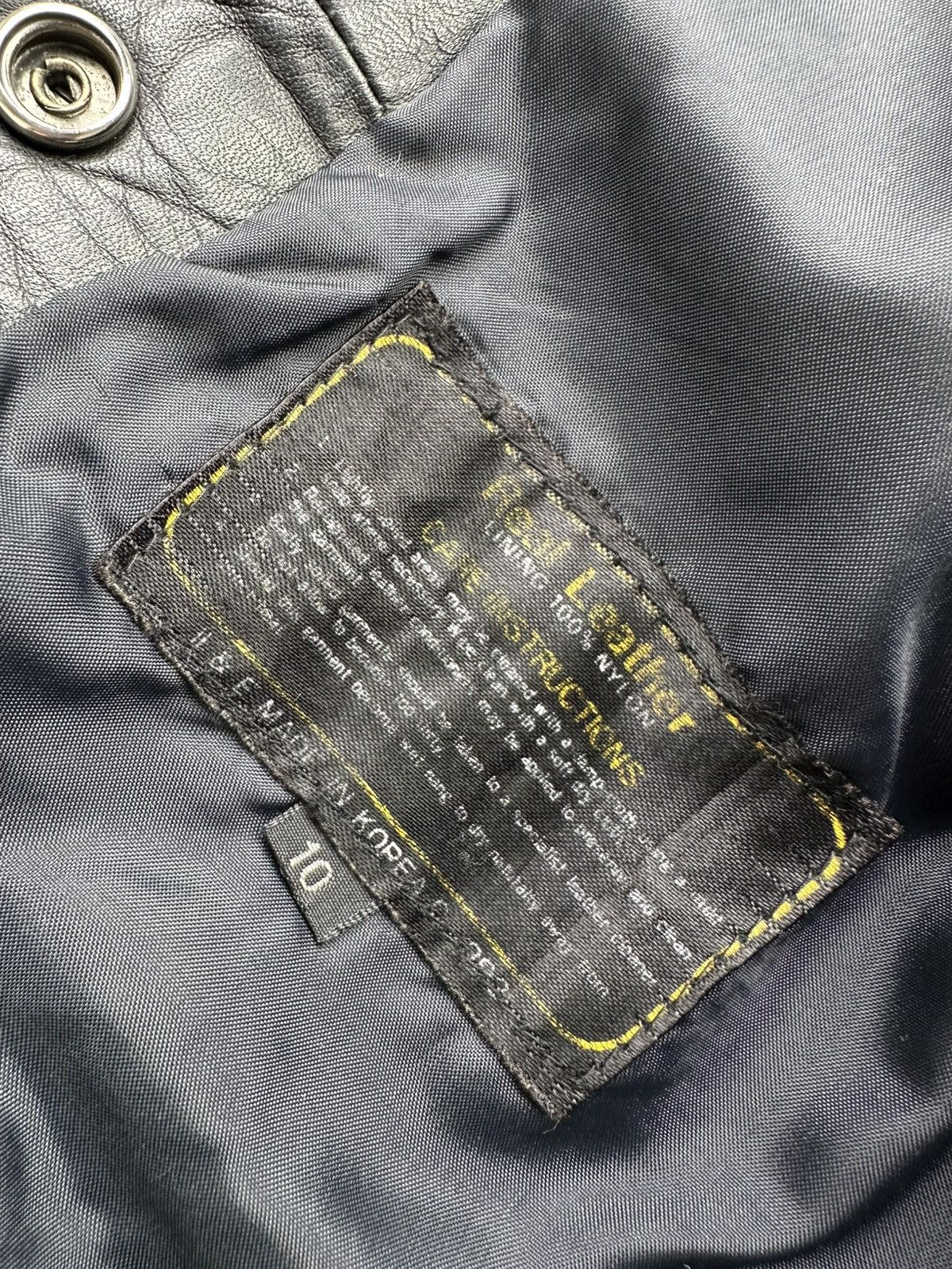 Japanese Brand Vintage Leather Jacket (E1) Size S / US 4 / IT 40 - 7 Thumbnail