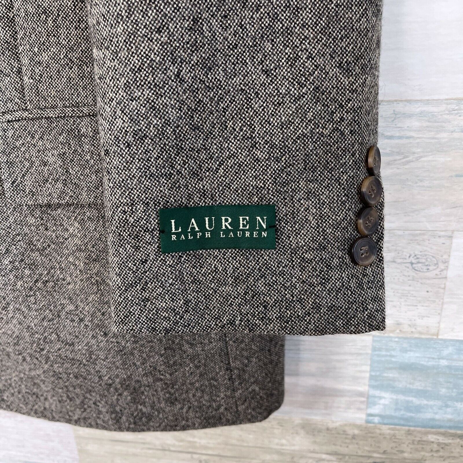 Lauren Ralph Lauren LRL Ralph Lauren Tweed Wool Sport Coat Brown Mens 42L Size 42L - 3 Thumbnail