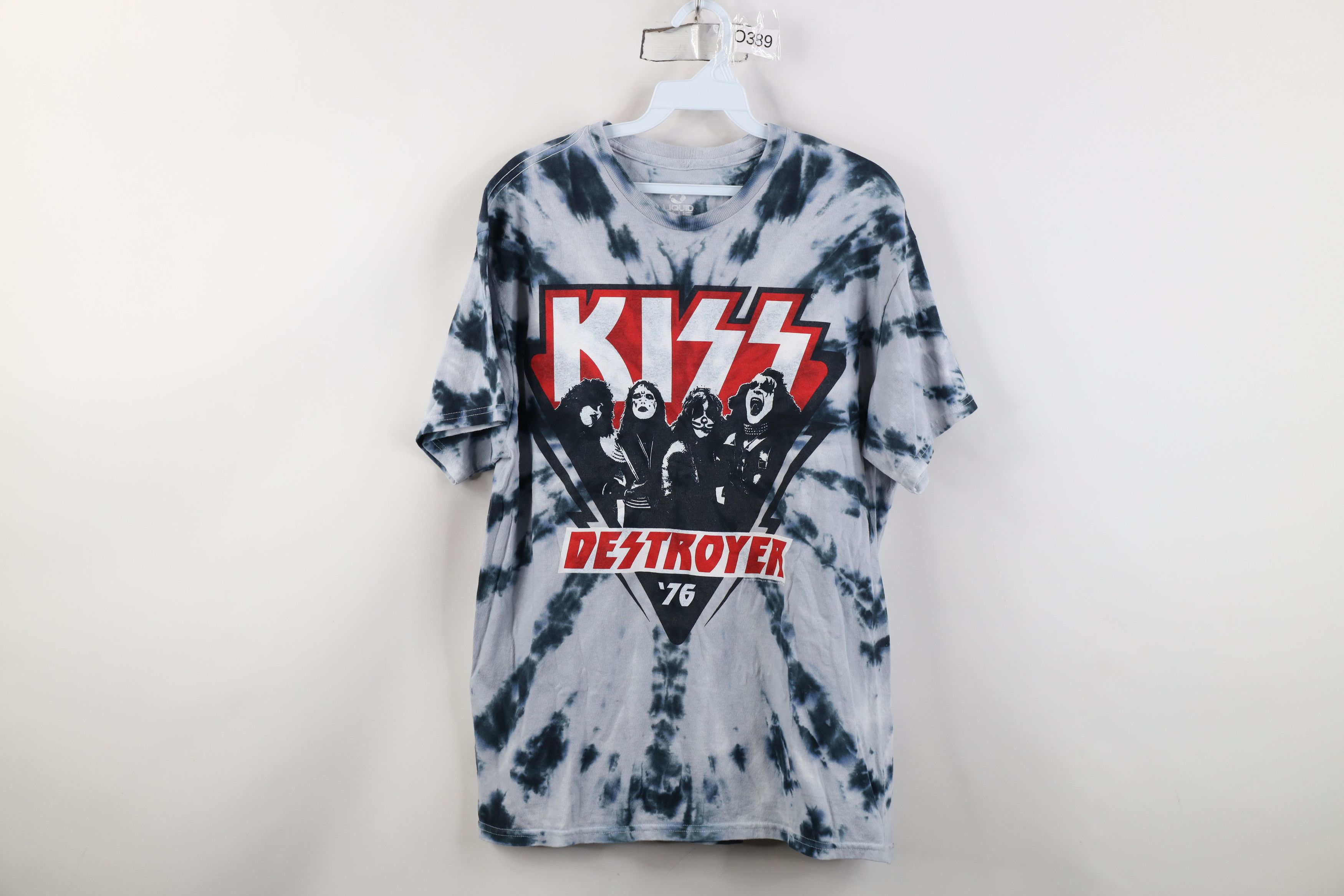 Liquid Blue Retro Y2K Liquid Blue Tour KISS Band T-Shirt Acid Wash Size US L / EU 52-54 / 3 - 1 Thumbnail