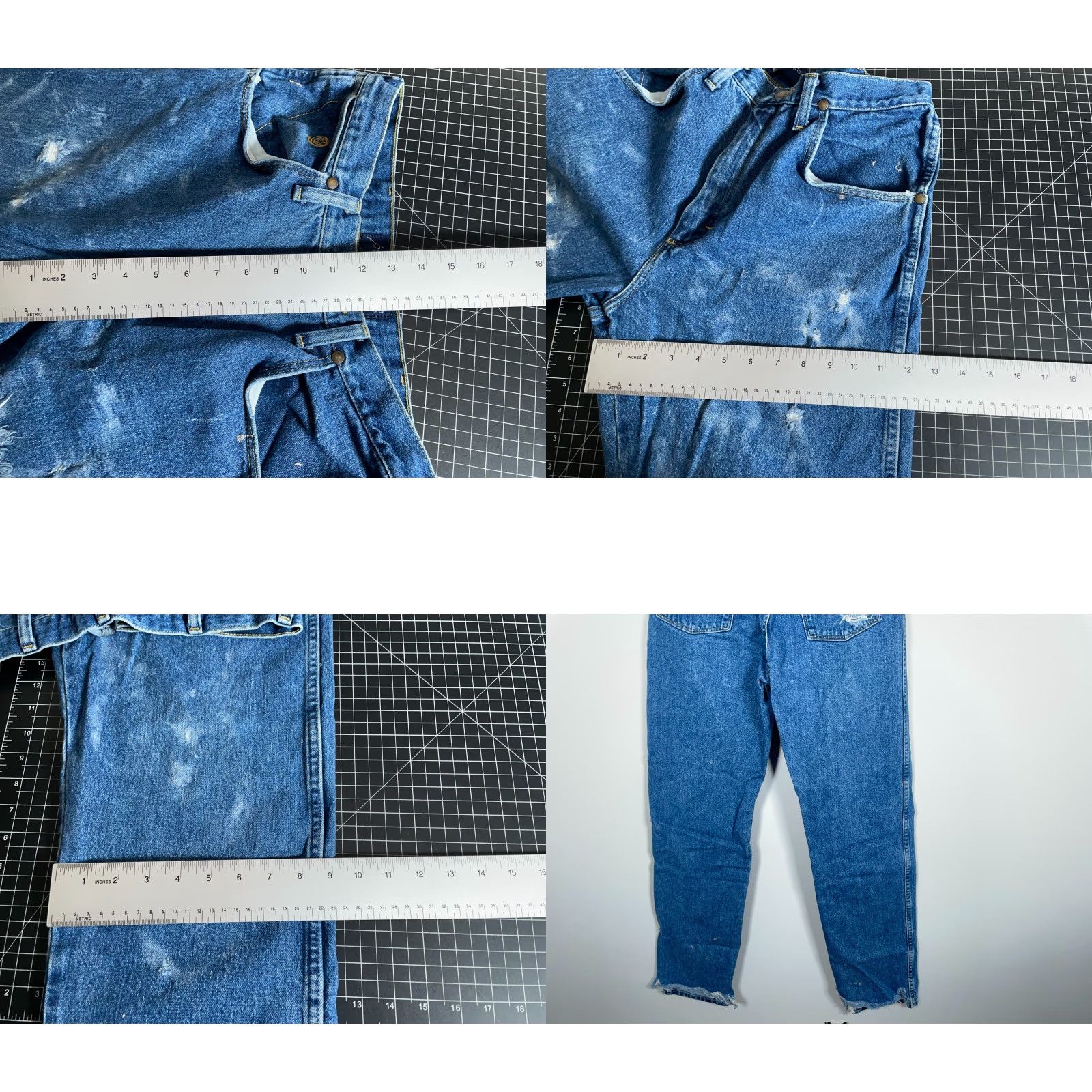 Wrangler VINTAGE Wrangler George Strait Jeans Men's 31 x 33 (33 x 34 Tag) Cowboy Cut Distressed Size US 31 - 8 Thumbnail