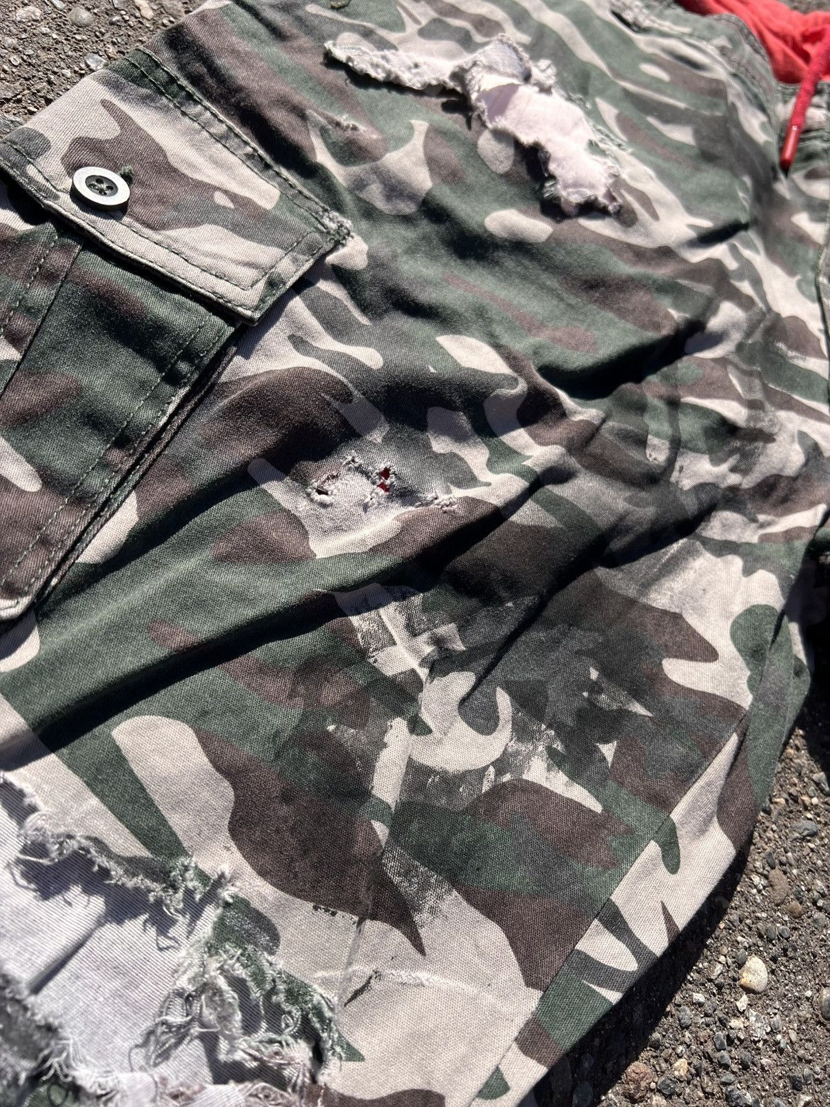 Vintage NovocentoNovantanove distressed camo layered hybrid shorts Size US 34 / EU 50 - 7 Thumbnail