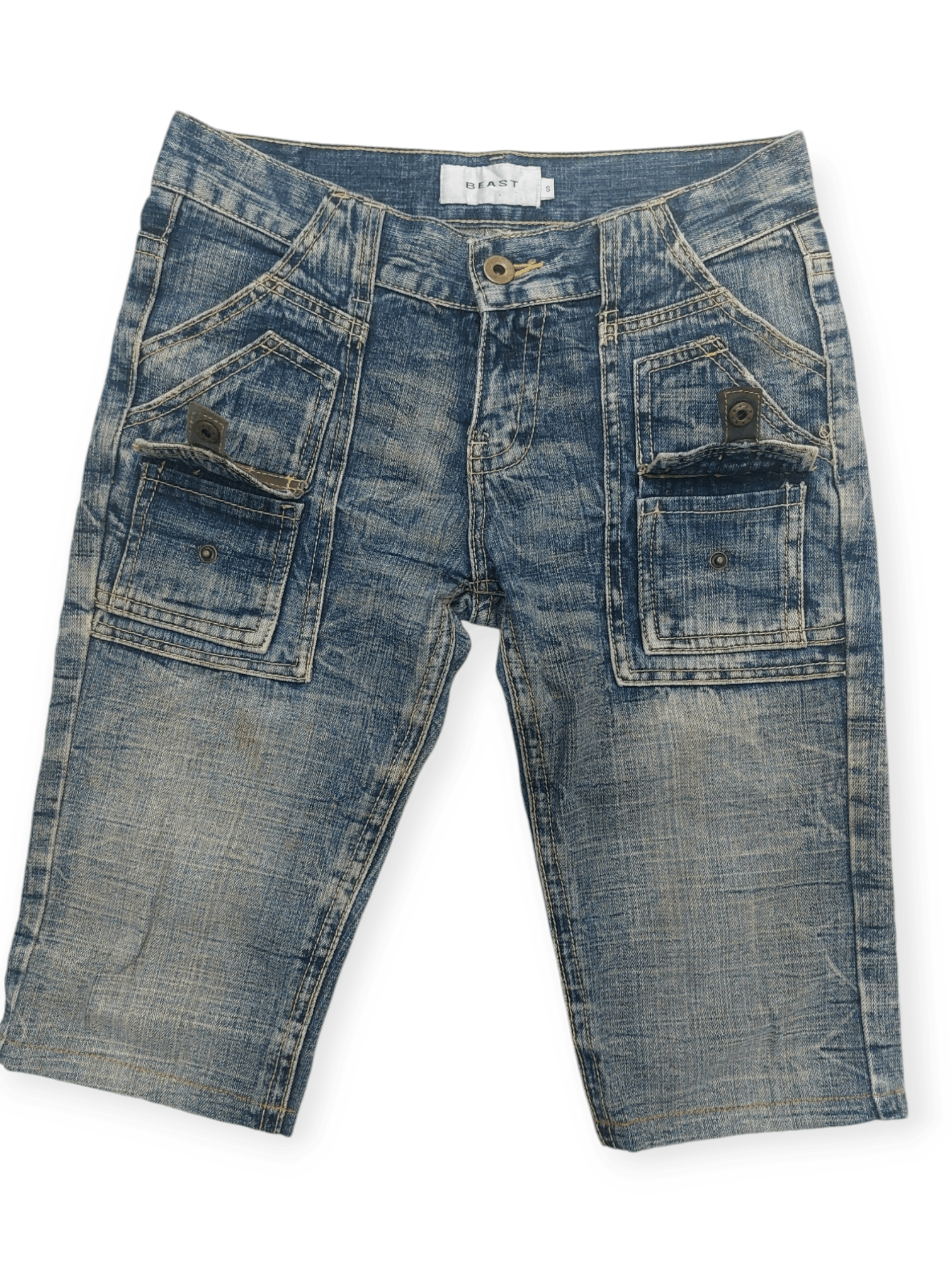 Japanese Brand Beast Leather Strip Multipocket Short Pant Size US 30 / EU 46 - 4 Thumbnail