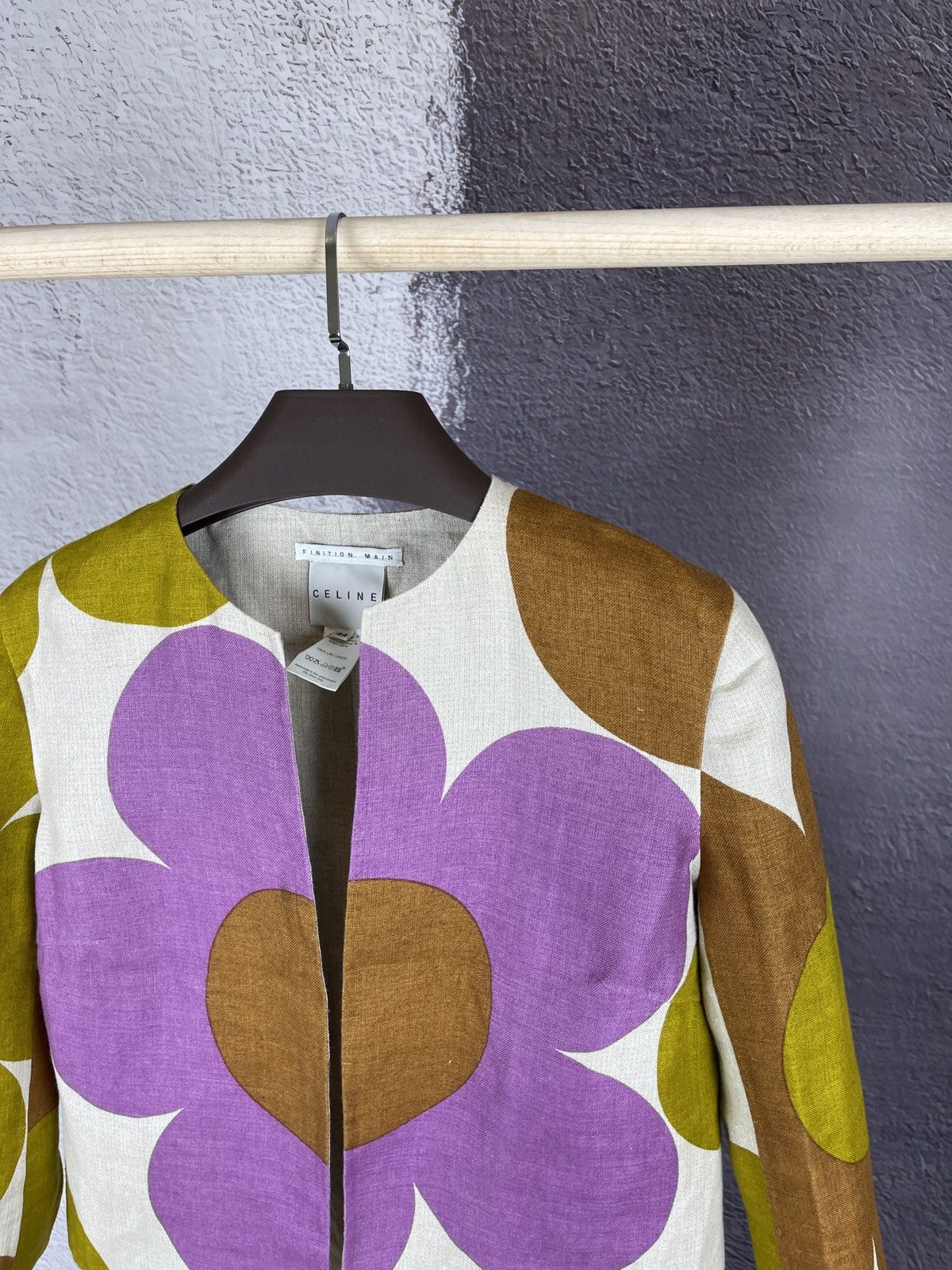 Celine CELINE 2002 Multicolor Floral Linen Jacket Kors RRP 2900$ Size L / US 10 / IT 46 - 6 Thumbnail