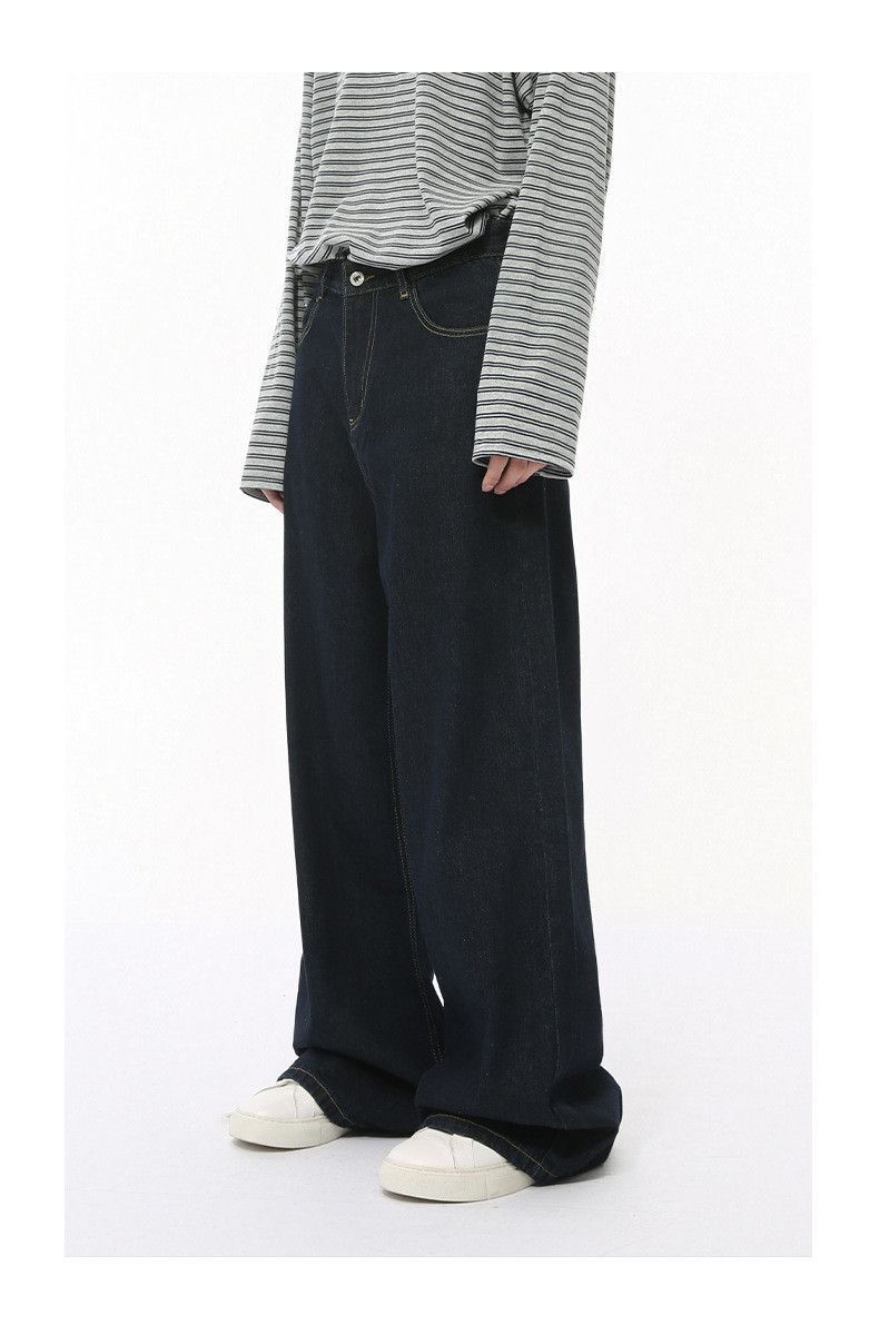 Japanese Brand Japanese retro style cleanfit blue loose-fit jeans Size US 32 / EU 48 - 5 Thumbnail