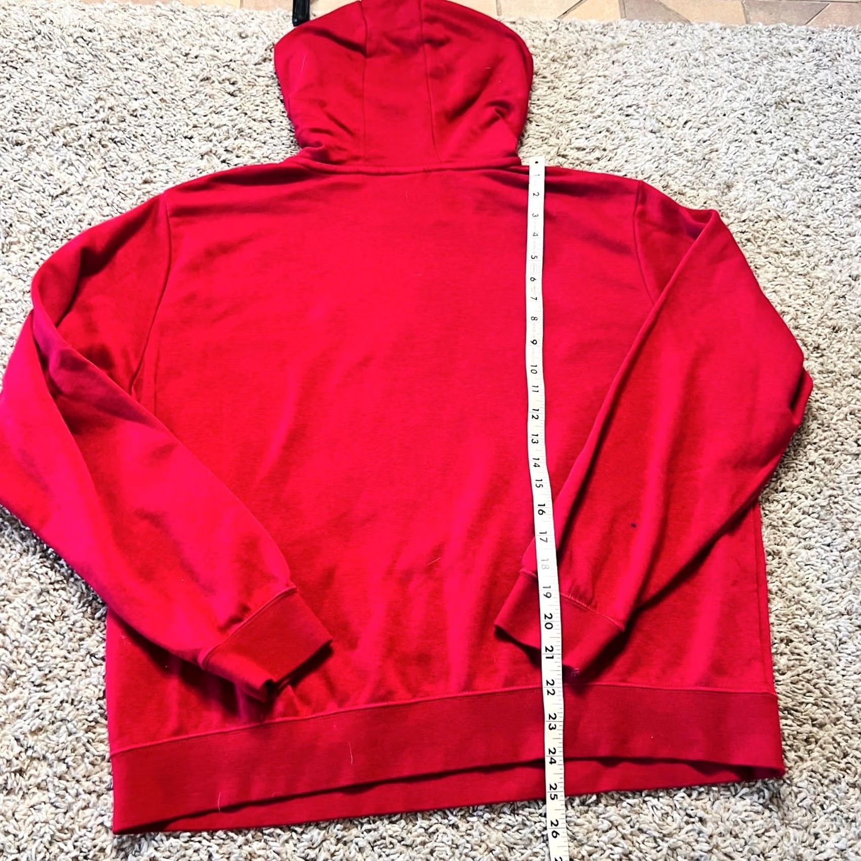 Vintage VINTAGE Nike Red and Cheetah Swoosh Hoodie Sweatshirt Large Womens 90s Retro Size L / US 10 / IT 46 - 3 Thumbnail