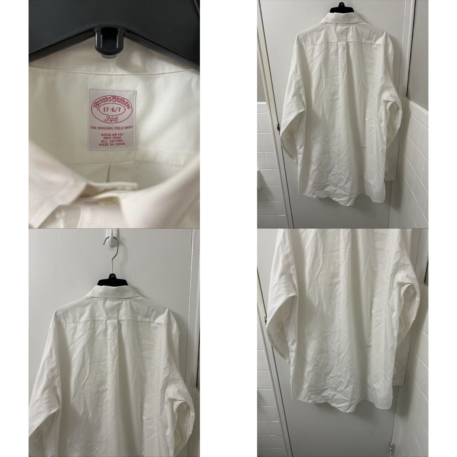 Brooks Brothers Brooks Brothers Original Polo Shirt Mens 17 White Non Iron Button Up L/S Shirt Dress Shirt Regular 100% Cotton Size US XL / EU 56 / 4 - 8 Thumbnail