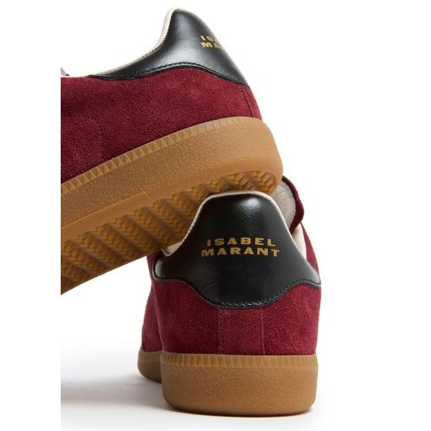 ISABEL MARANT Beth Red Velvet Suede Sneakers New & Authentic